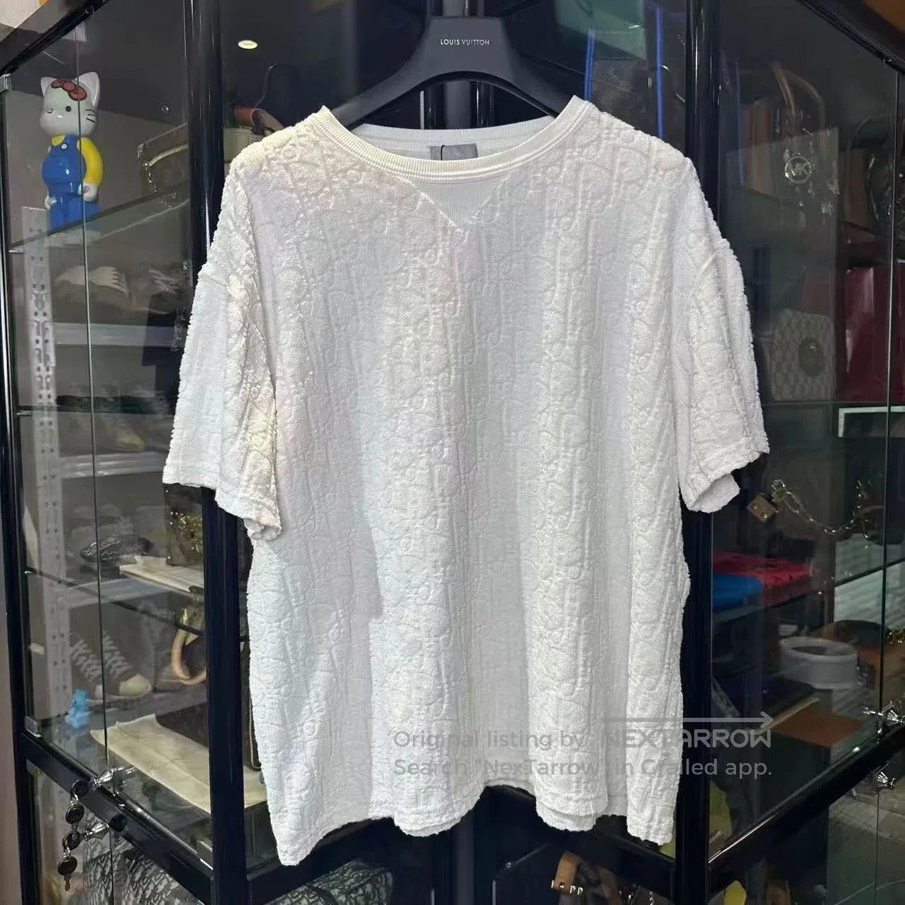 Dior dior white short sleeve towel print top. Size US L / EU 52-54 / 3 - 1 Thumbnail