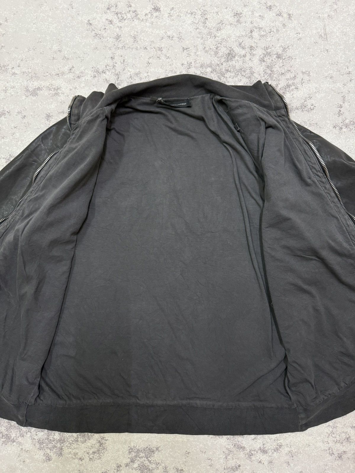 Dsquared2 Ds Quared 2 Horror Hcokey Sleeve Leather Bomber Jacket Size US M / EU 48-50 / 2 - 9 Thumbnail