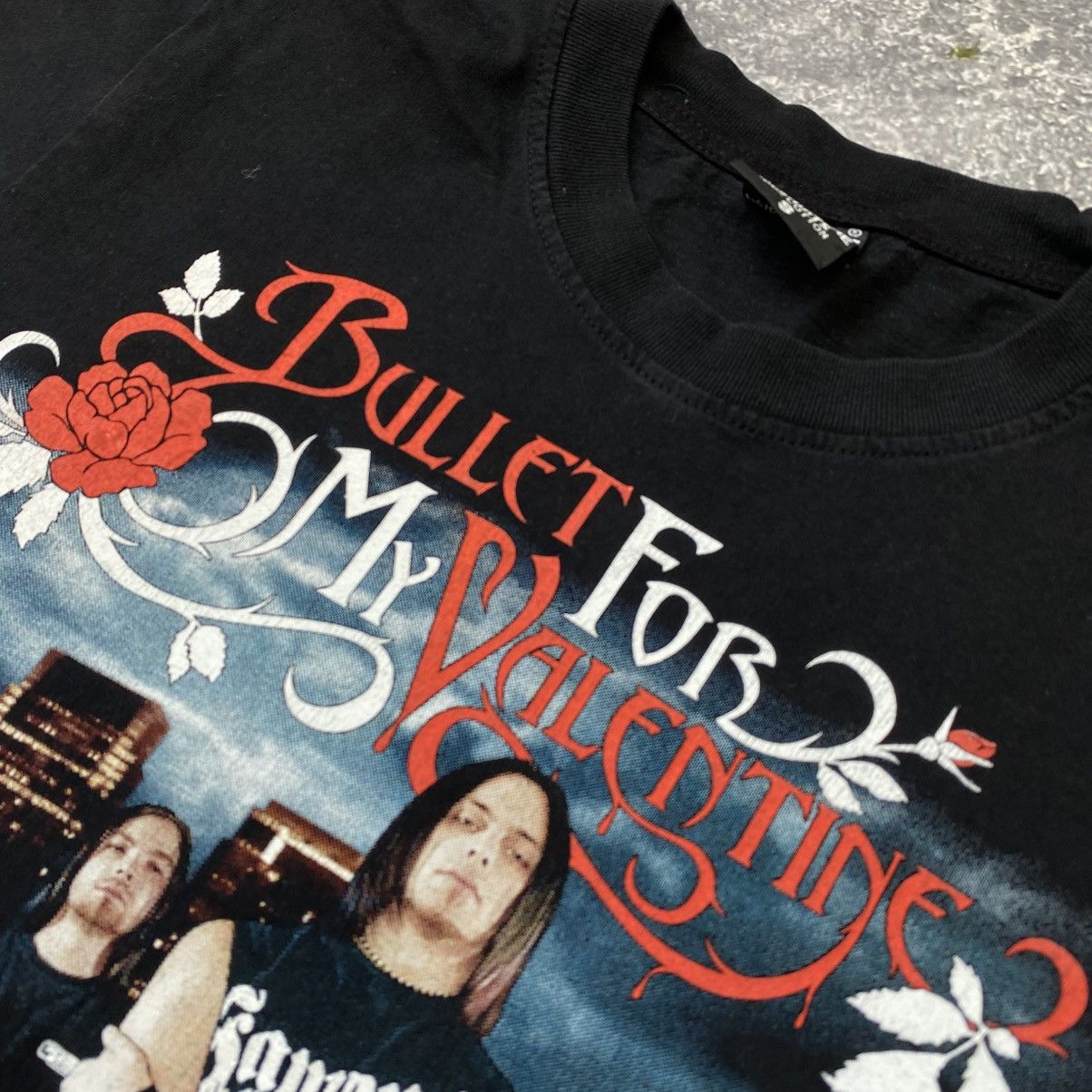 Band Tees × Vintage Vintage Bullet For My Valentine Overprinted band 90’s tee Size US S / EU 44-46 / 1 - 3 Thumbnail