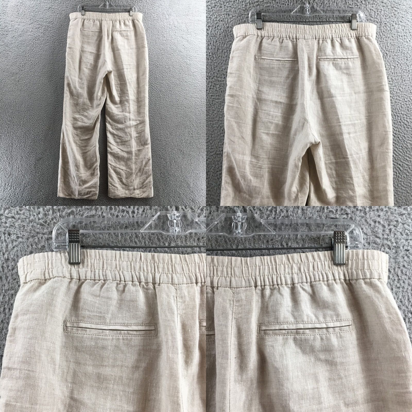 Vintage Chico’s Pants Womens 1.5 Beige Wide Leg Elastic Waist Zip Fly Pockets Casual - Chico’s Pants - Beige - Wide Leg - Casual - Womens - 1.5 - Regular Fit Size 26" / US 2 / IT 38 - 9 Thumbnail