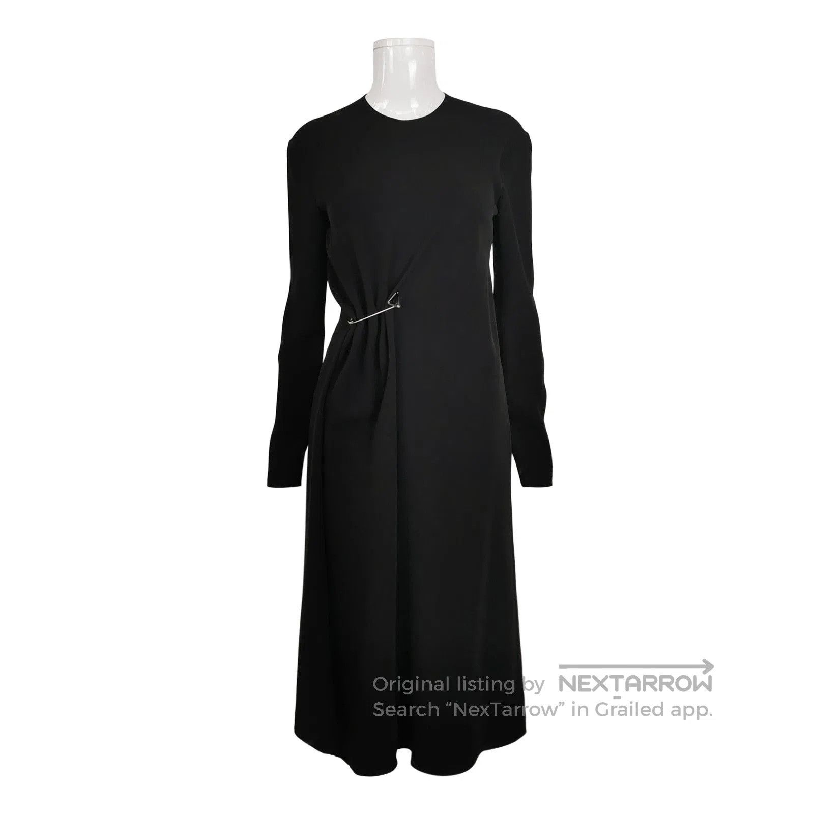 Prada Prada Black Round Neck Long Dress . Size S / US 4 / IT 40 - 1 Thumbnail