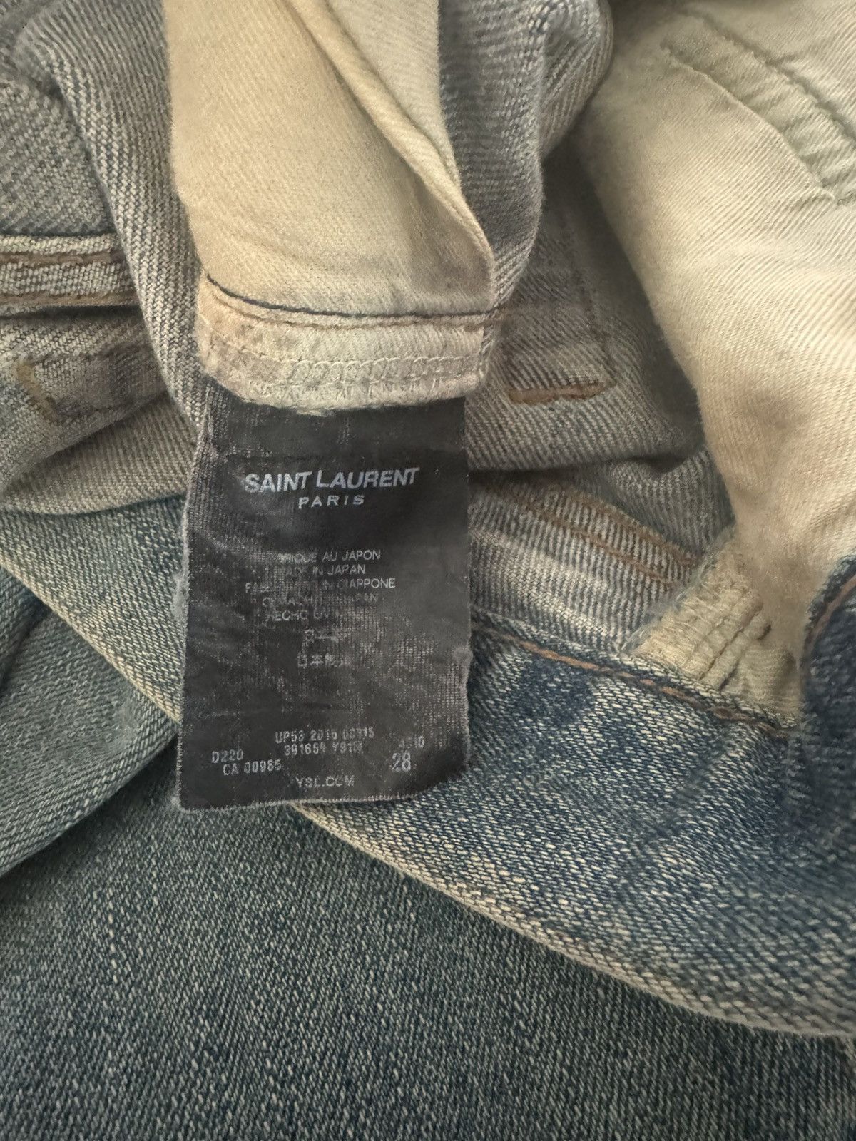 Hedi Slimane × Saint Laurent Paris AW15 Saint Laurent Paris Crash Denim Size US 27 - 5 Thumbnail
