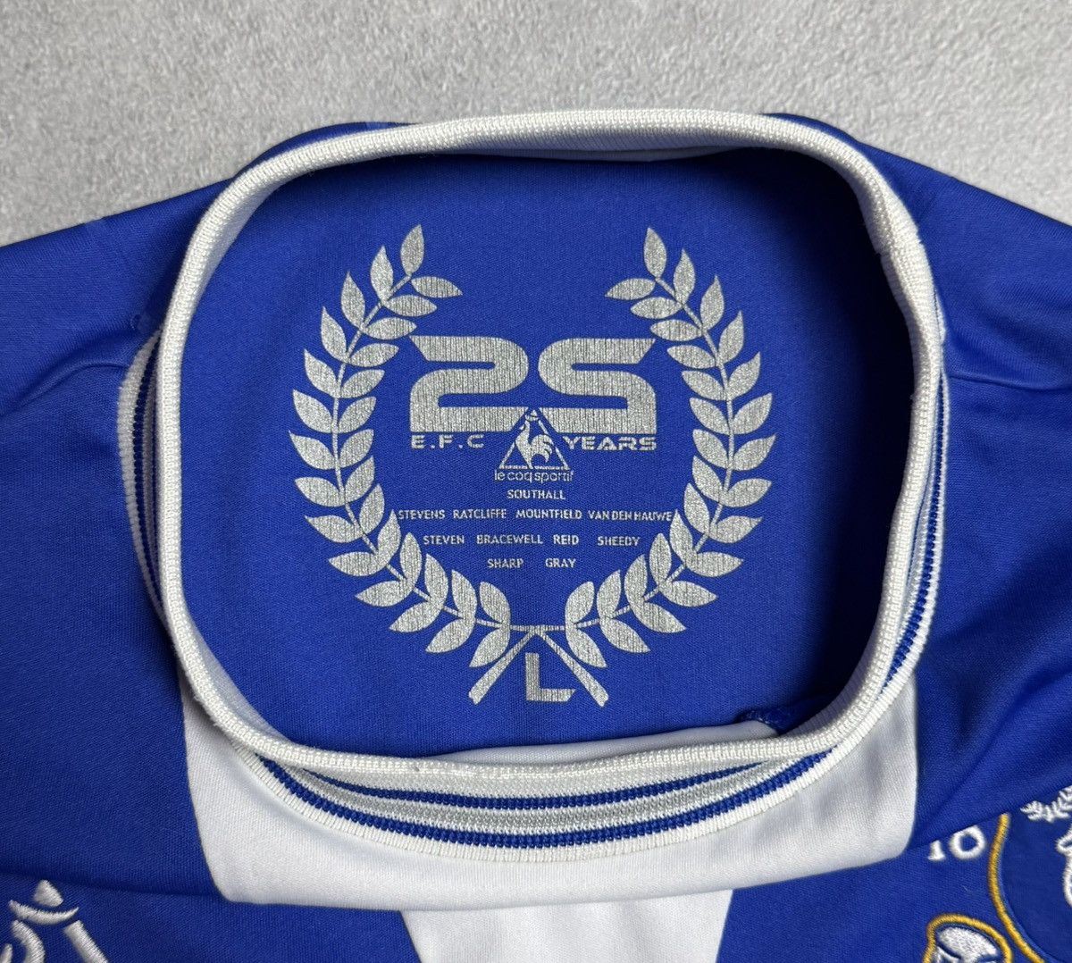 Le Coq Sportif Everton 2009/10 Home Shirt Jersey Long Sleeve Le Coq Sportif Size US L / EU 52-54 / 3 - 12 Thumbnail