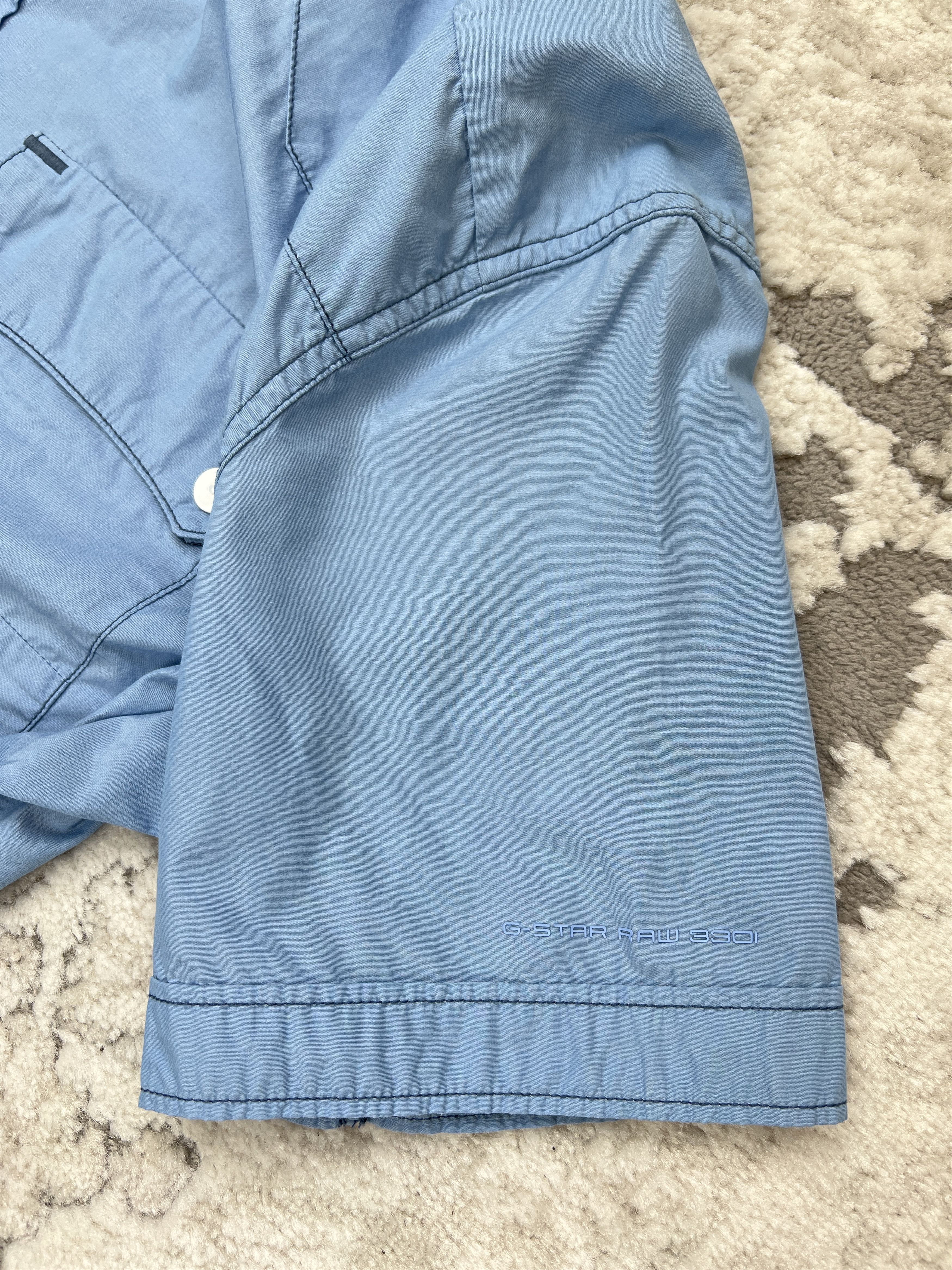 G-Star G-Star RAW Strike Shirt S/S Blue Workwear Style Size US M / EU 48-50 / 2 - 8 Thumbnail