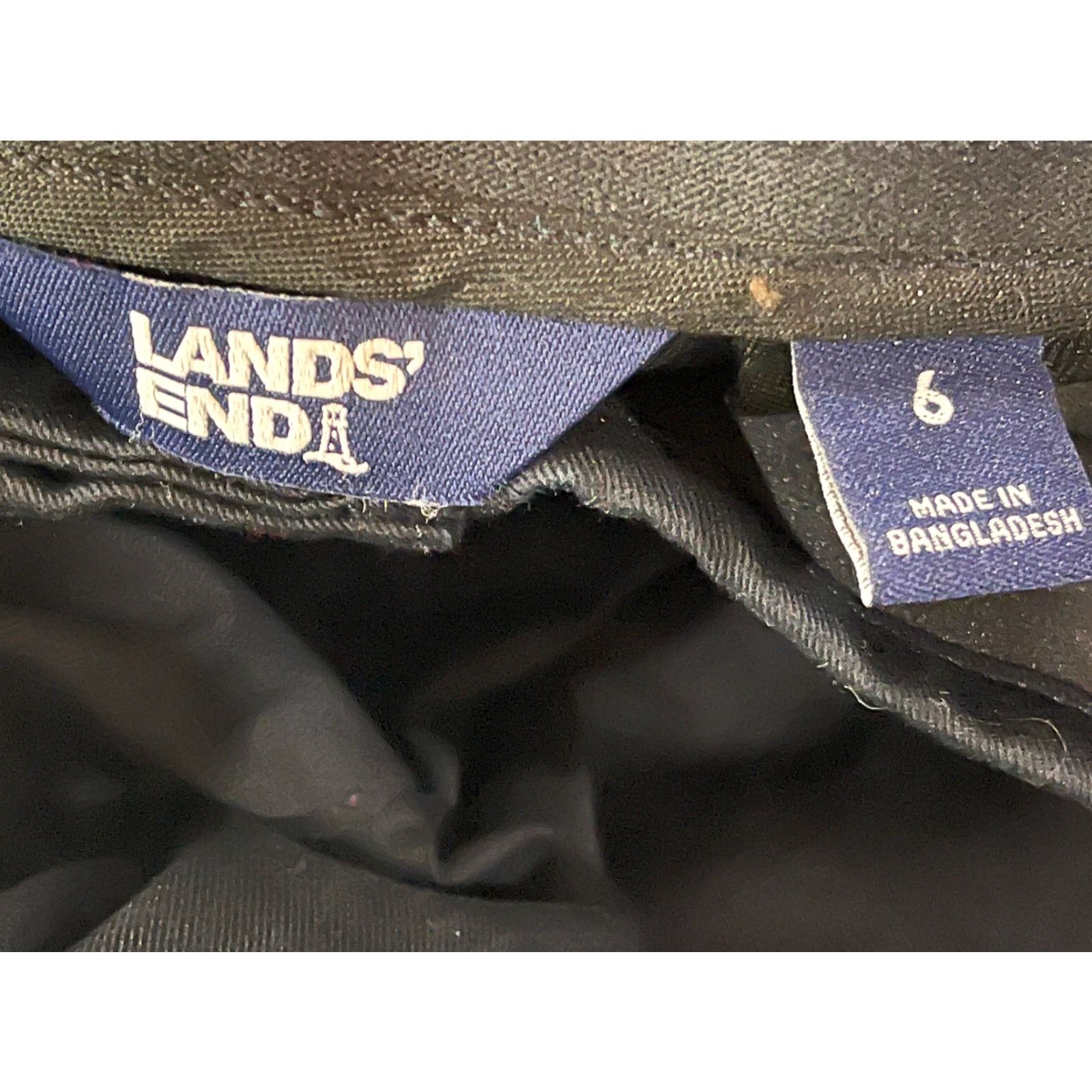 Lands' End Lands' End Black Chino Pants Womens Size 6 Regular Cuff Size 28" / US 6 / IT 42 - 6 Thumbnail