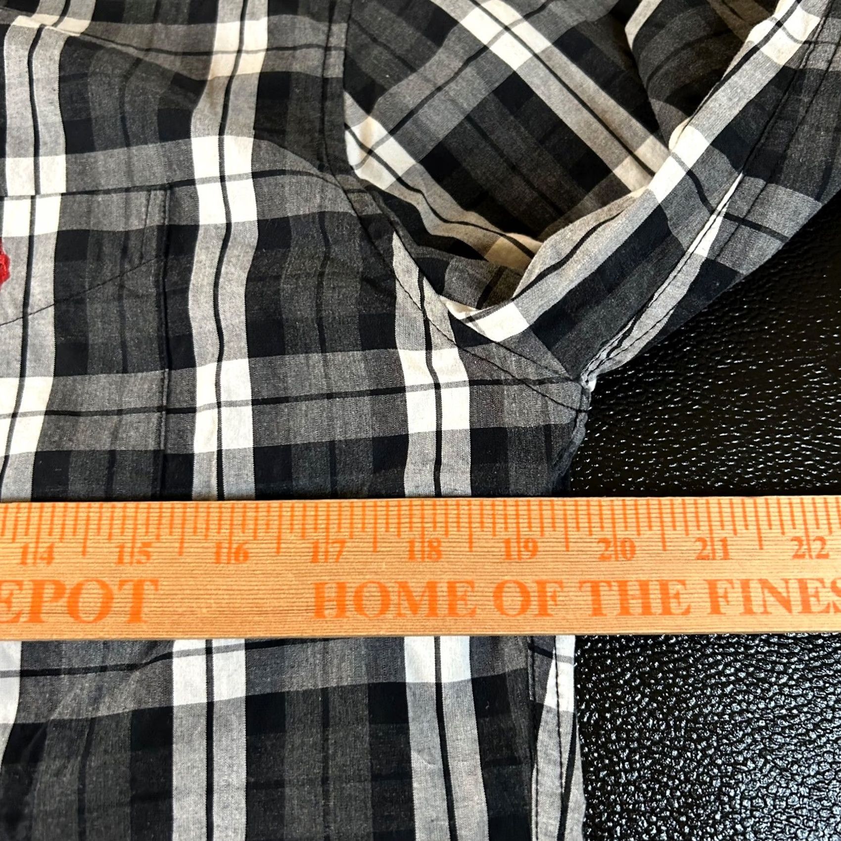 U.S. Polo Assn. U.S. Polo Assn. Plaid Shirt Button-Down Long Sleeve Black Gray Mens Small S Regular Cotton Pocketed Button-Up Shirt Casual Business Travel Defaulted Size US S / EU 44-46 / 1 - 7 Thumbnail