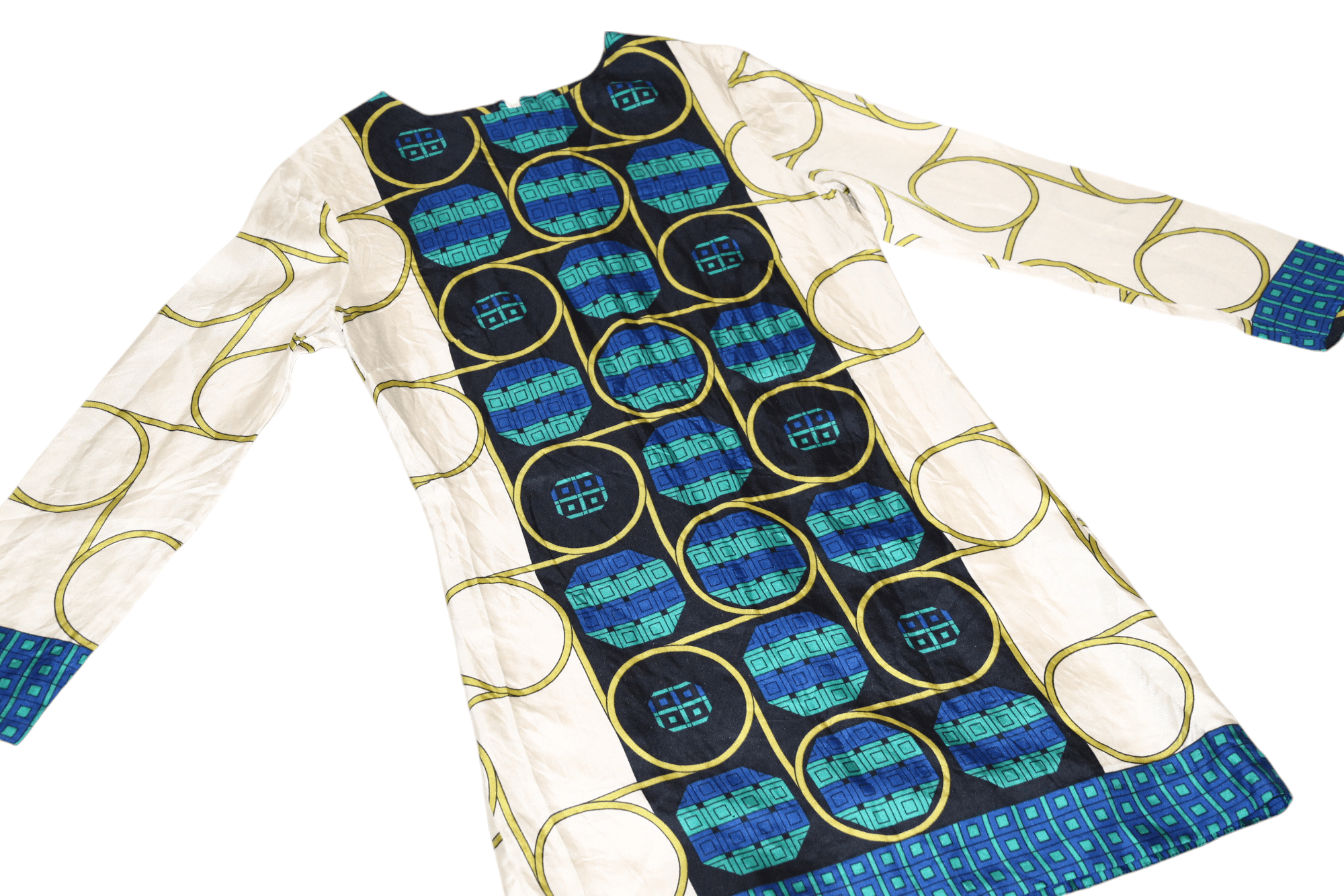 Alice San Diego Alice San Diego Silk Novelty Baroque Artwork L/S Tunic Dress Size M / US 6-8 / IT 42-44 - 5 Thumbnail