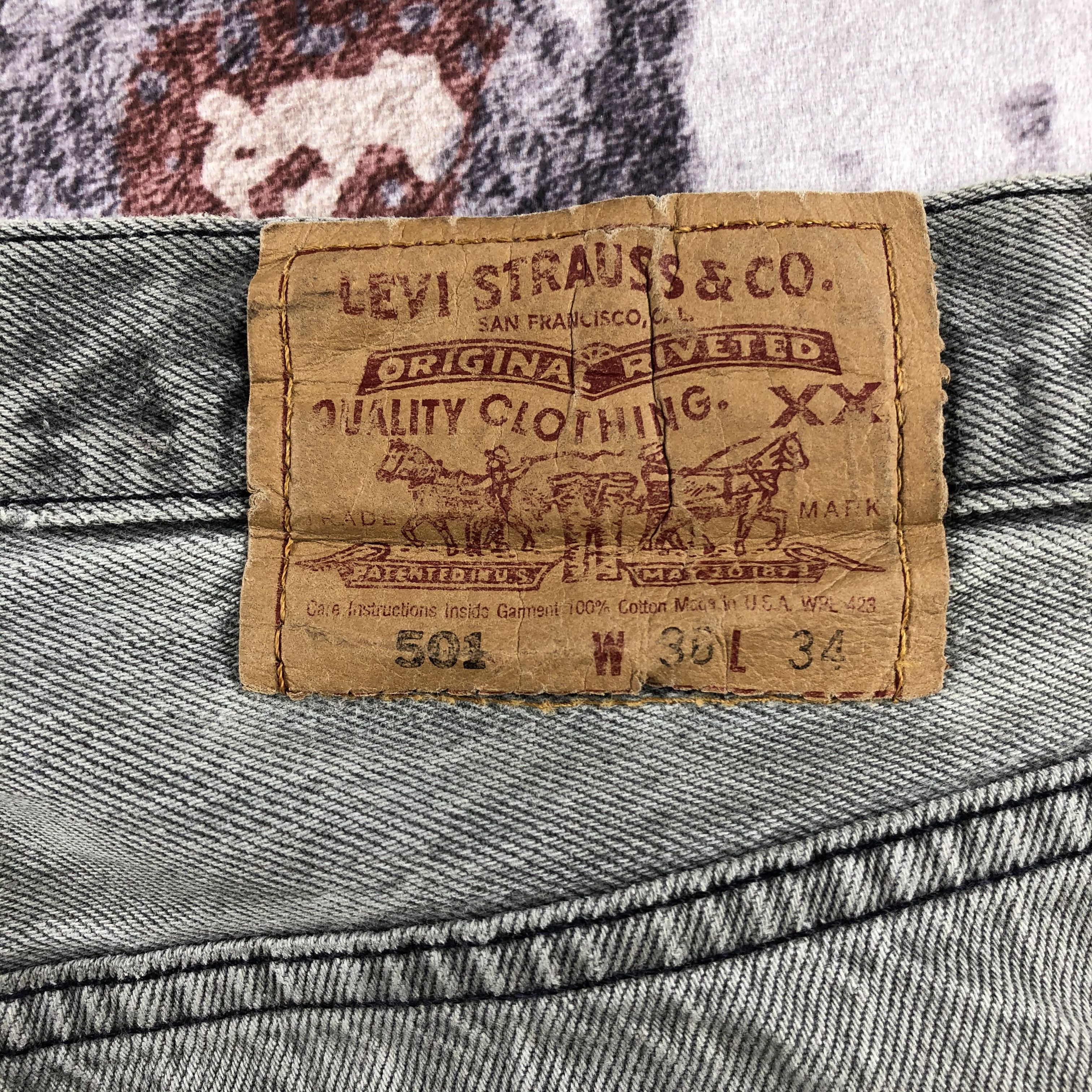 Levi's Vintage 90s Ash Gray Levis 501 Jeans-JM2441 Size US 36 / EU 52 - 9 Thumbnail