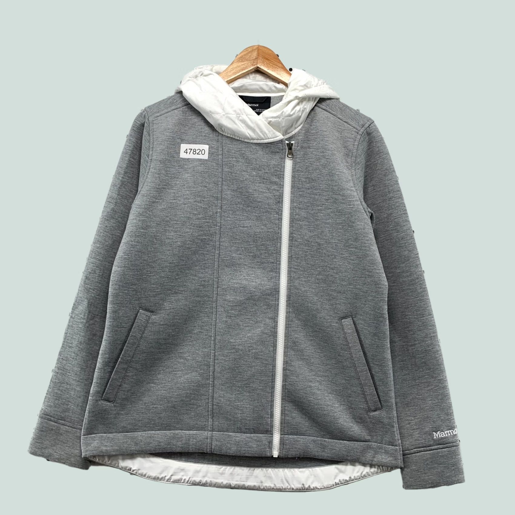 Marmot Marmot Fleece Jacket Womens Large Gray Hooded Zip Asymmetric Size L / US 10 / IT 46 - 1 Thumbnail