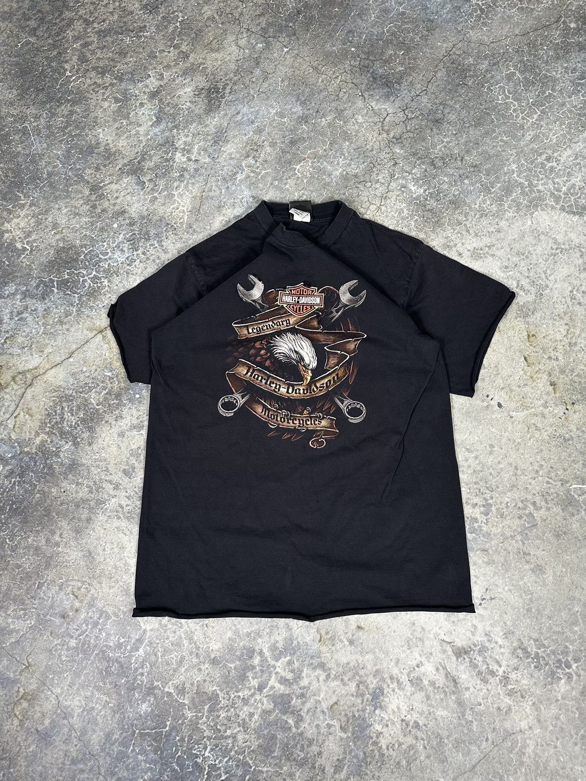 Harley Davidson × Vintage Vintage Thrashed Harley Tee Size US L / EU 52-54 / 3 - 1 Thumbnail
