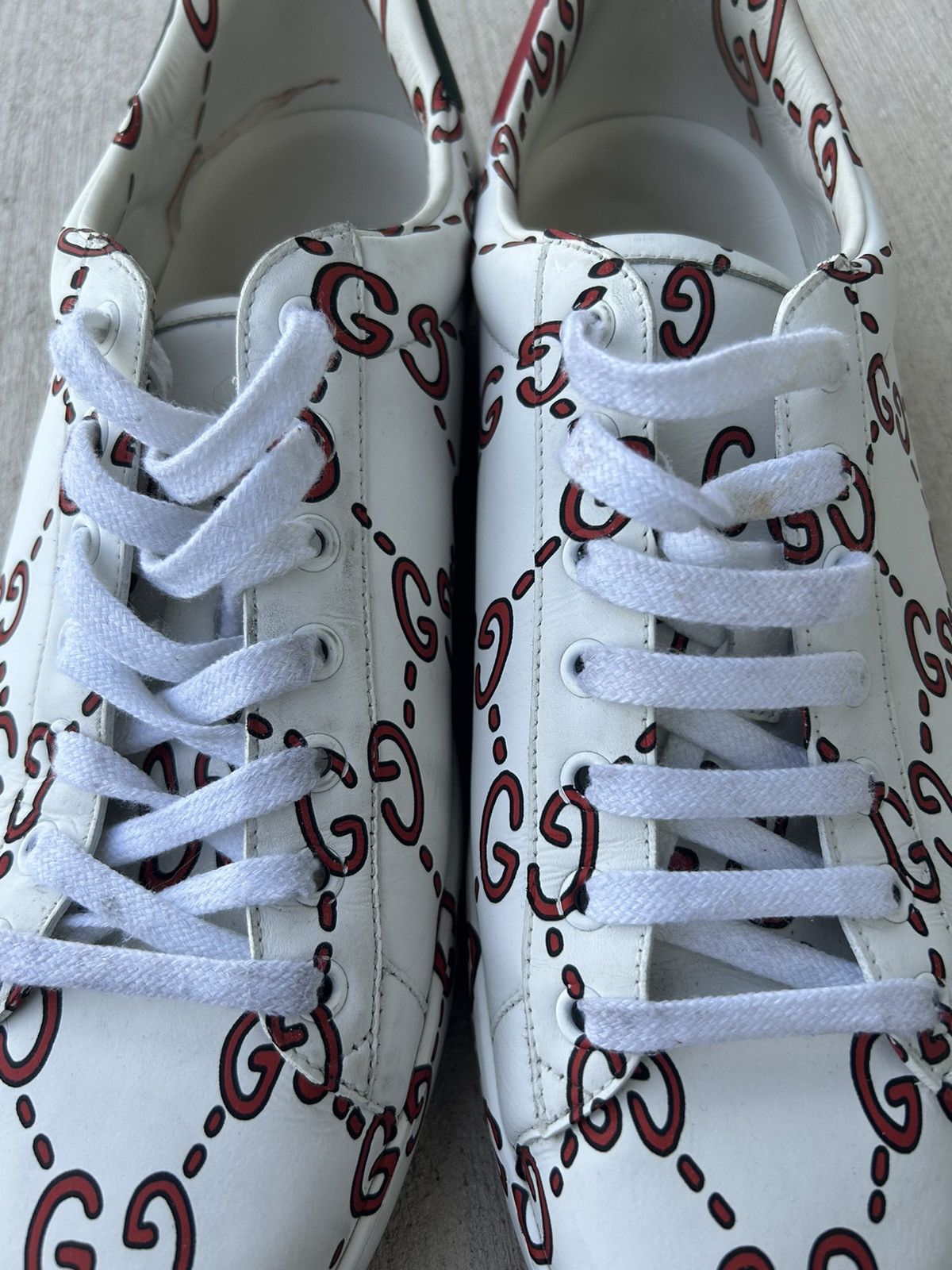 Gucci GUCCI Ace GG Monogram Print Leather Sneaker Size US 10 / EU 43 - 7 Thumbnail
