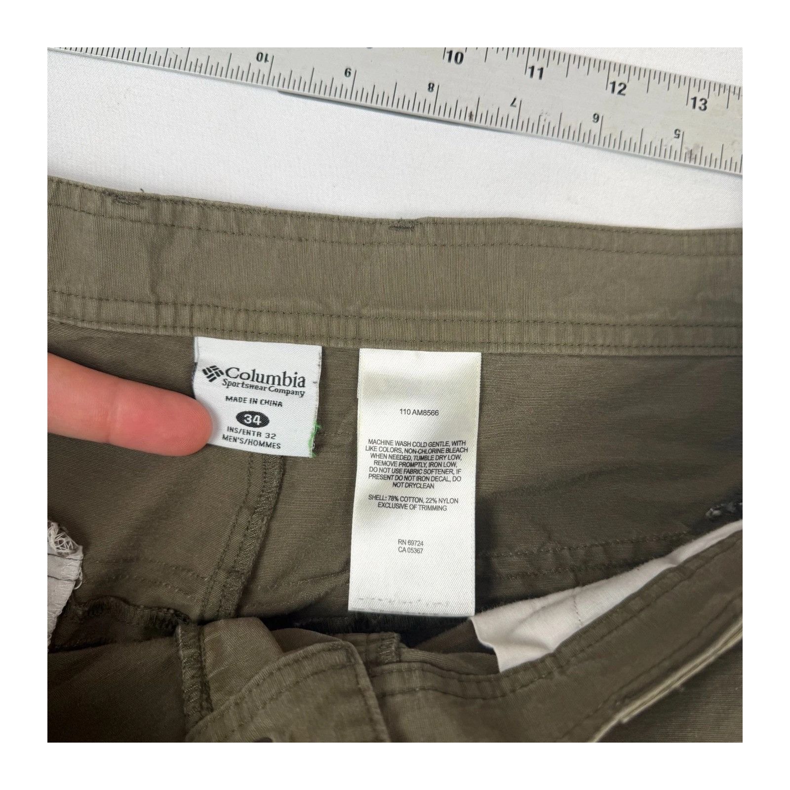 Columbia Columbia Omni-Shield Pants Mens 34x32 Gray Cotton Nylon Hiki Size US 34 / EU 50 - 2 Thumbnail