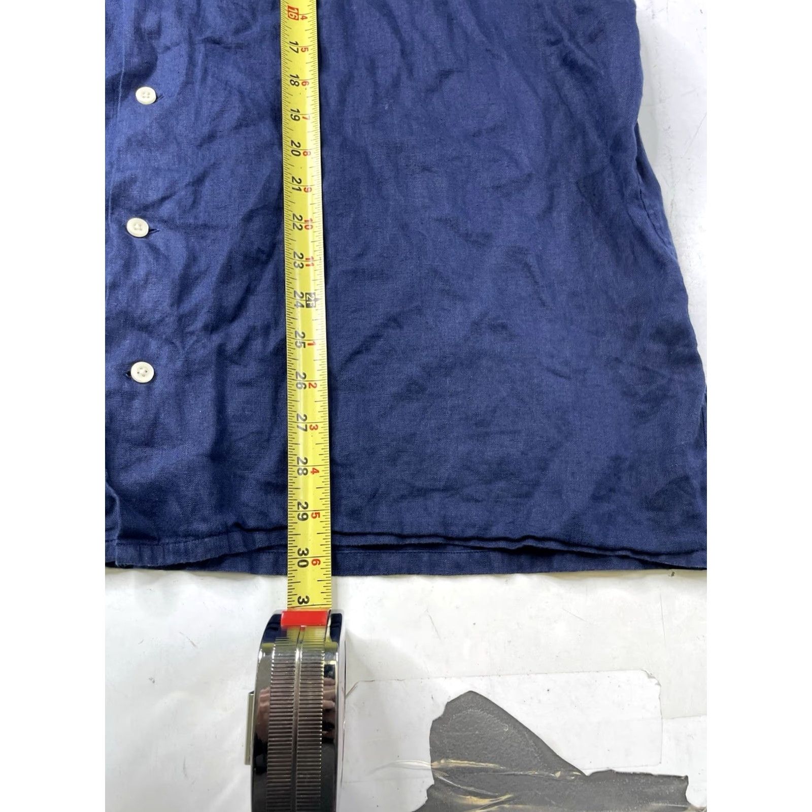 Polo Ralph Lauren Polo Ralph Lauren Shirt Mens XXL Blue Linen Blend Short Sleeve Camp Collar Pony Button-Up Collared Classic Casual Size US XXL / EU 58 / 5 - 5 Thumbnail