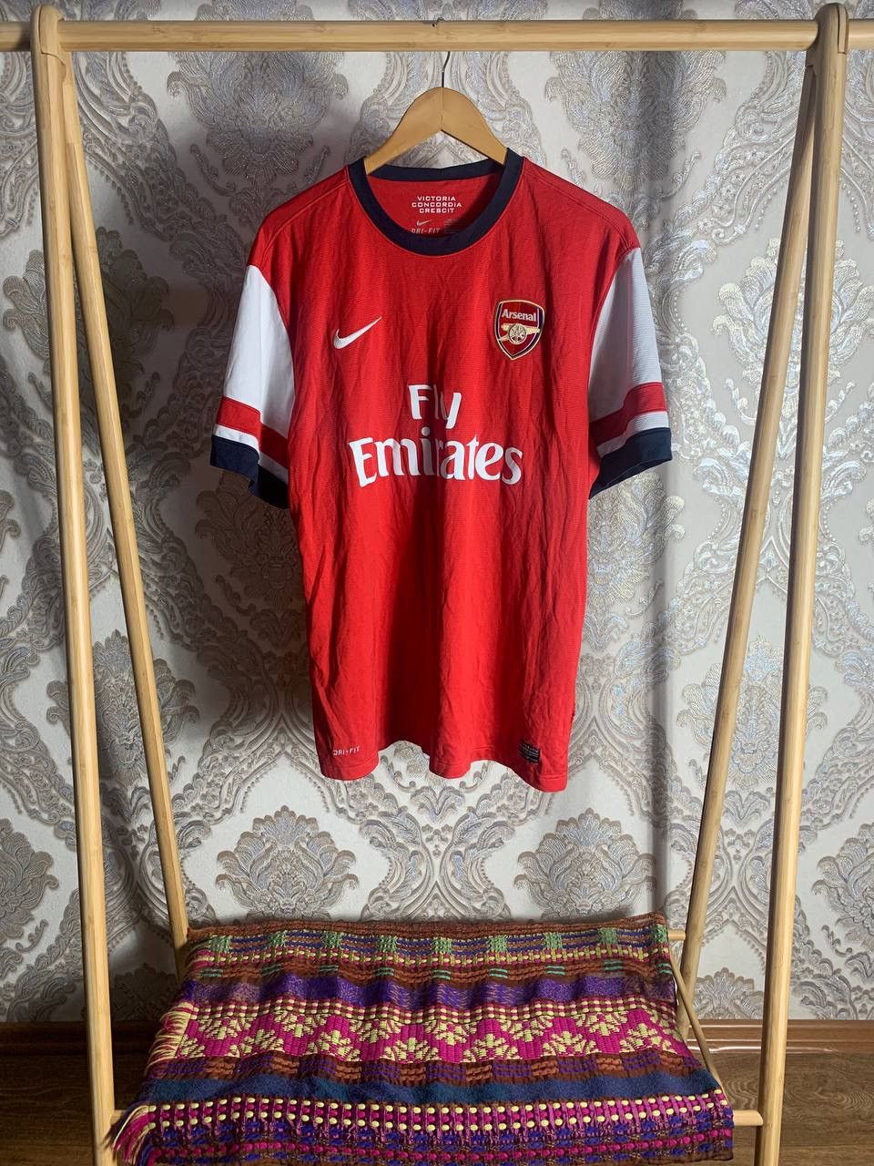 Pre-owned Nike X Soccer Jersey Vintage Nike Fc Arsenal London Soccer Jersey Drill Y2k In Red