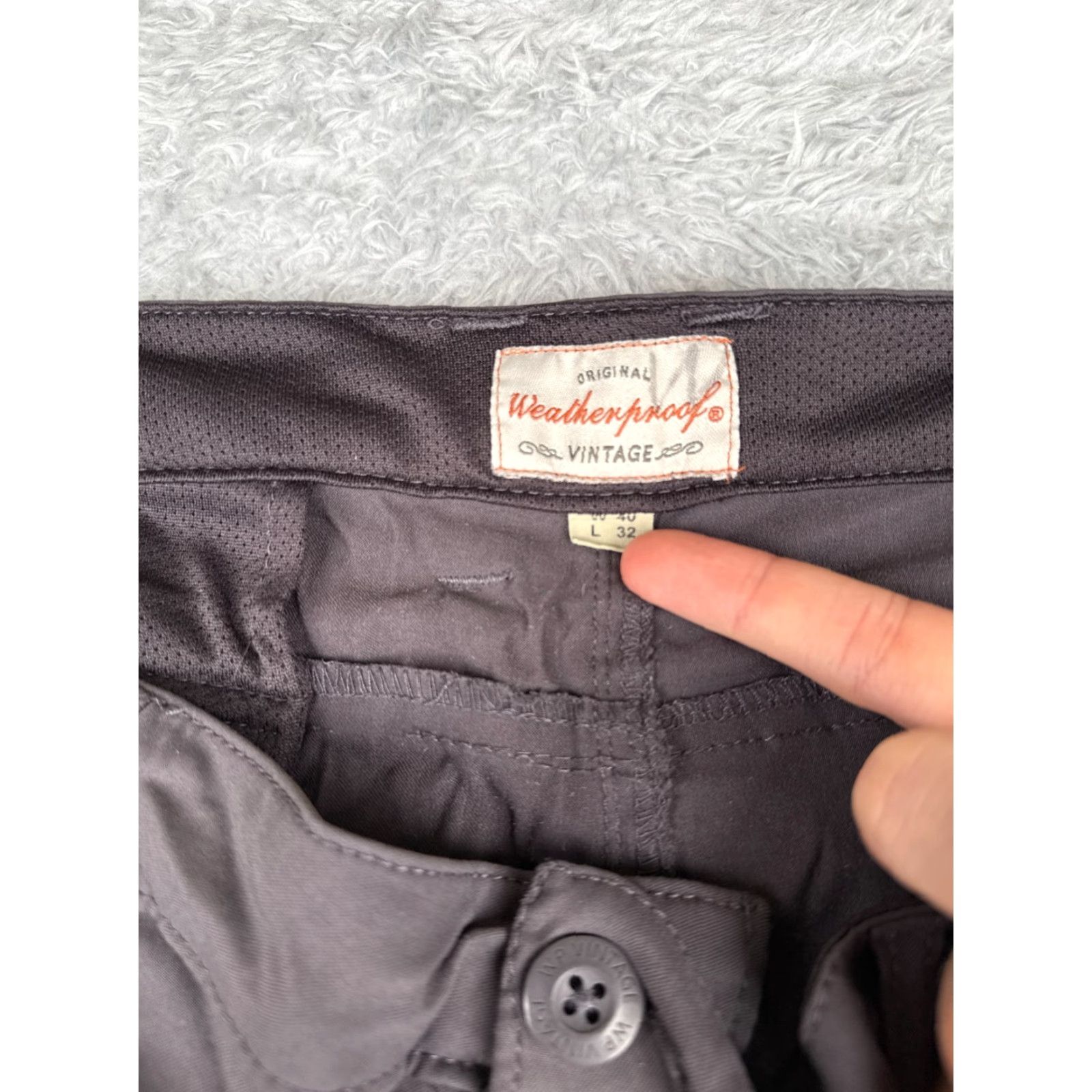 Weatherproof Weatherproof Pants Men Regular Straight Gray Nylon Cargo Pockets 40x32 Vintage: No Size US 40 / EU 56 - 6 Thumbnail