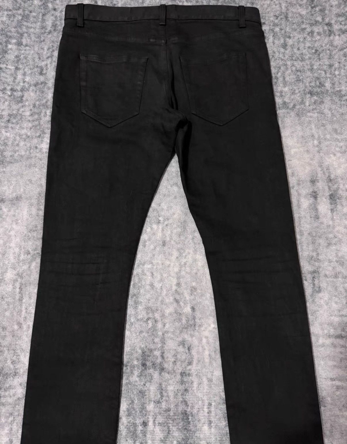 Saint Laurent Paris Saint Laurent (SLP) 14FW Stretch Black Basic Denim Jeans Size US 32 / EU 48 - 4 Thumbnail