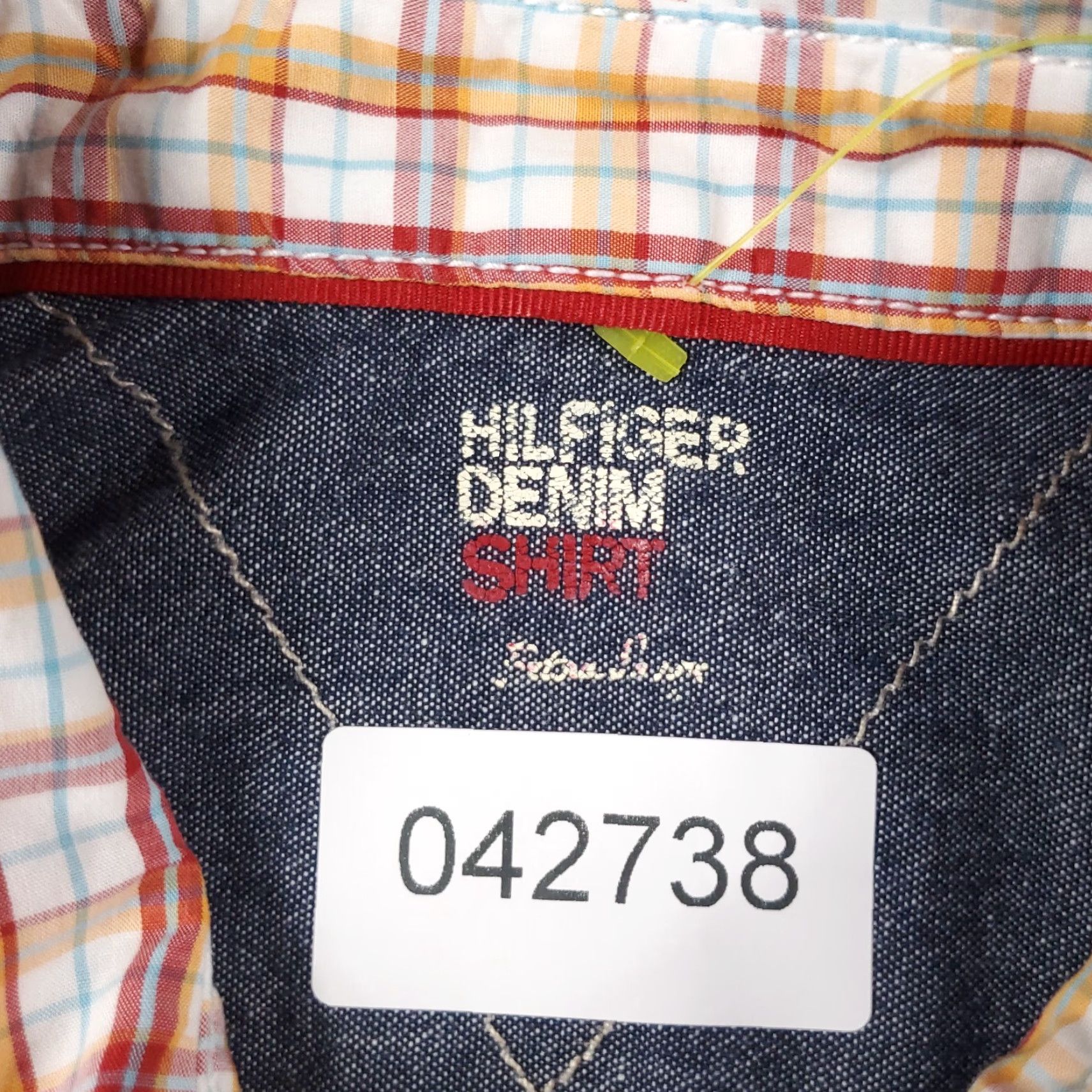 Tommy Hilfiger Tommy Hilfiger Shirt Mens Small Orange Red Plaid Casual Button Up Short Sleeve Size US S / EU 44-46 / 1 - 6 Thumbnail