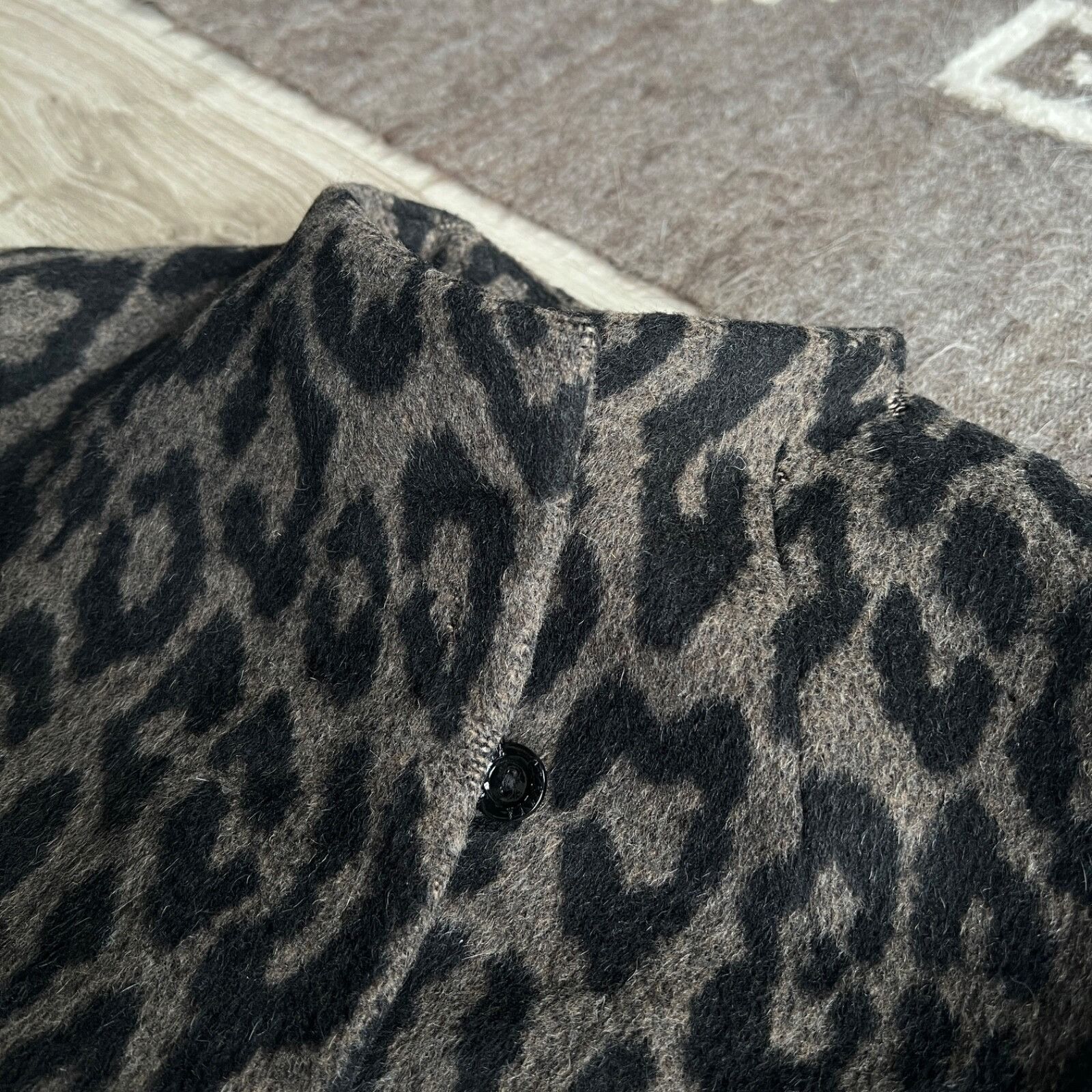 Cinzia Rocca Cinzia Rocca Alpaca Wool Leopard Pattern Coat 8714AC Size M / US 6-8 / IT 42-44 - 11 Thumbnail