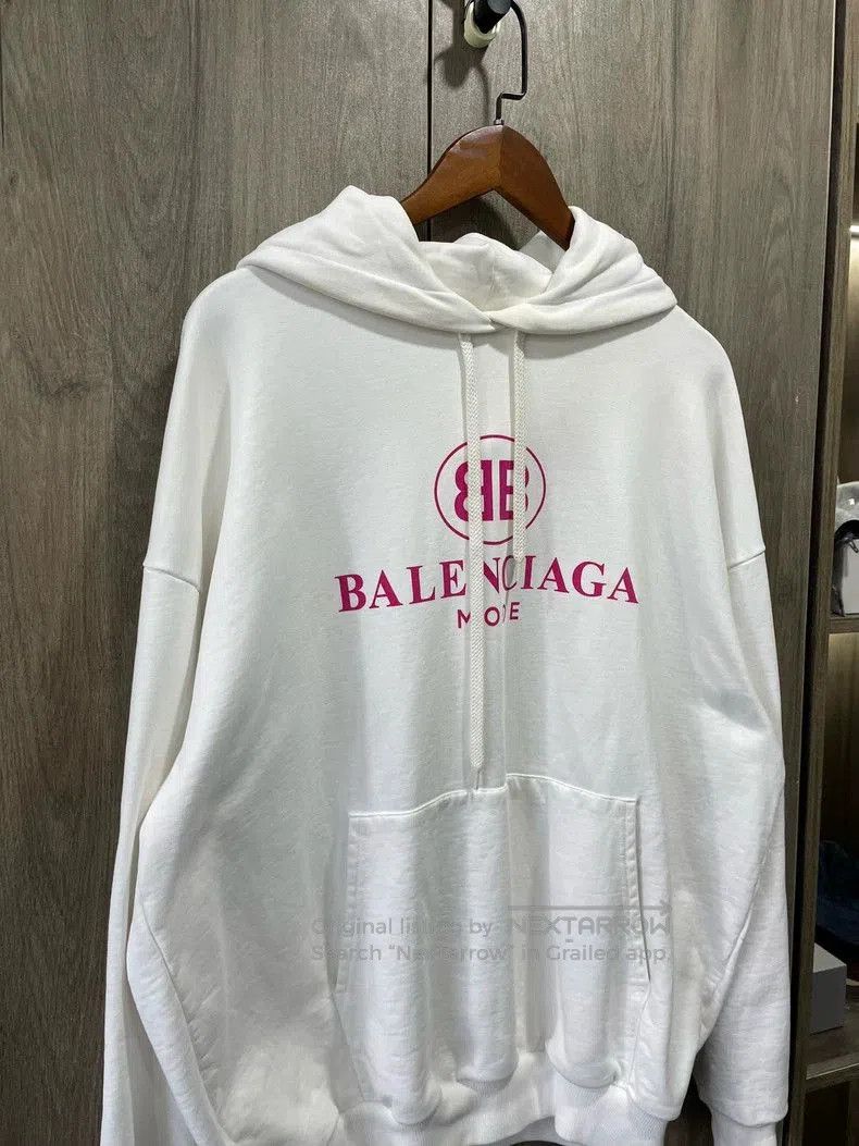Balenciaga Balenciaga White Pink Hoodie XS New. Size US XS / EU 42 / 0 - 4 Thumbnail