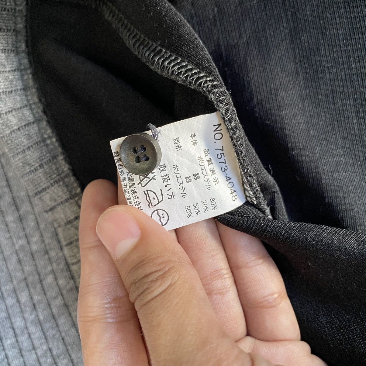 Issey Miyake × Japanese Brand Japanese Essential 90s Grunge Ribbed Button Up Henley Tees Size US L / EU 52-54 / 3 - 9 Thumbnail