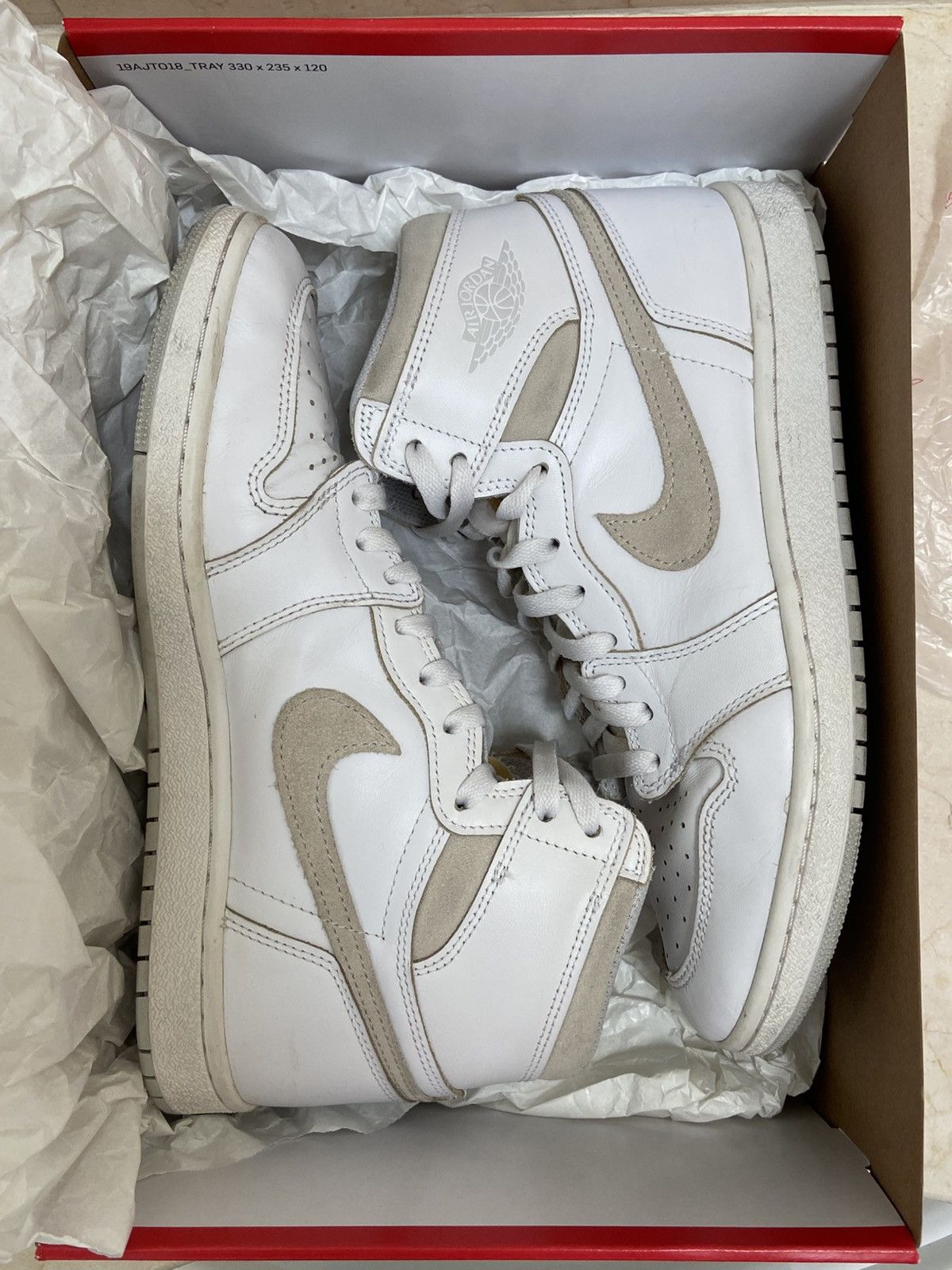 Jordan Brand Jordan 1 Retro High 85 Neutral Grey Coffee Dyed Size US 9.5 / EU 42-43 - 10 Thumbnail