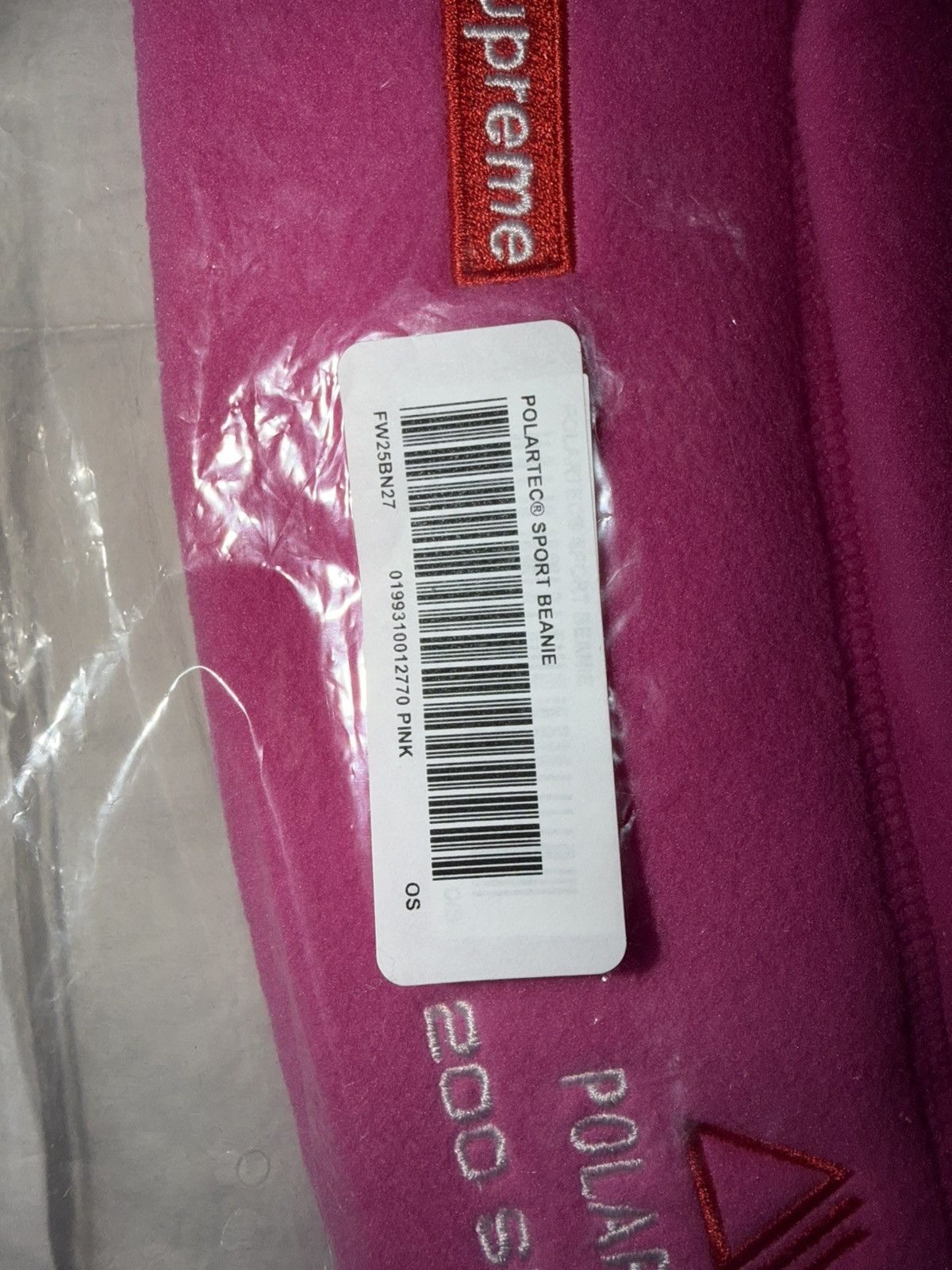 Supreme Supreme Polartec Sport Beanie – Pink Size ONE SIZE - 2 Thumbnail