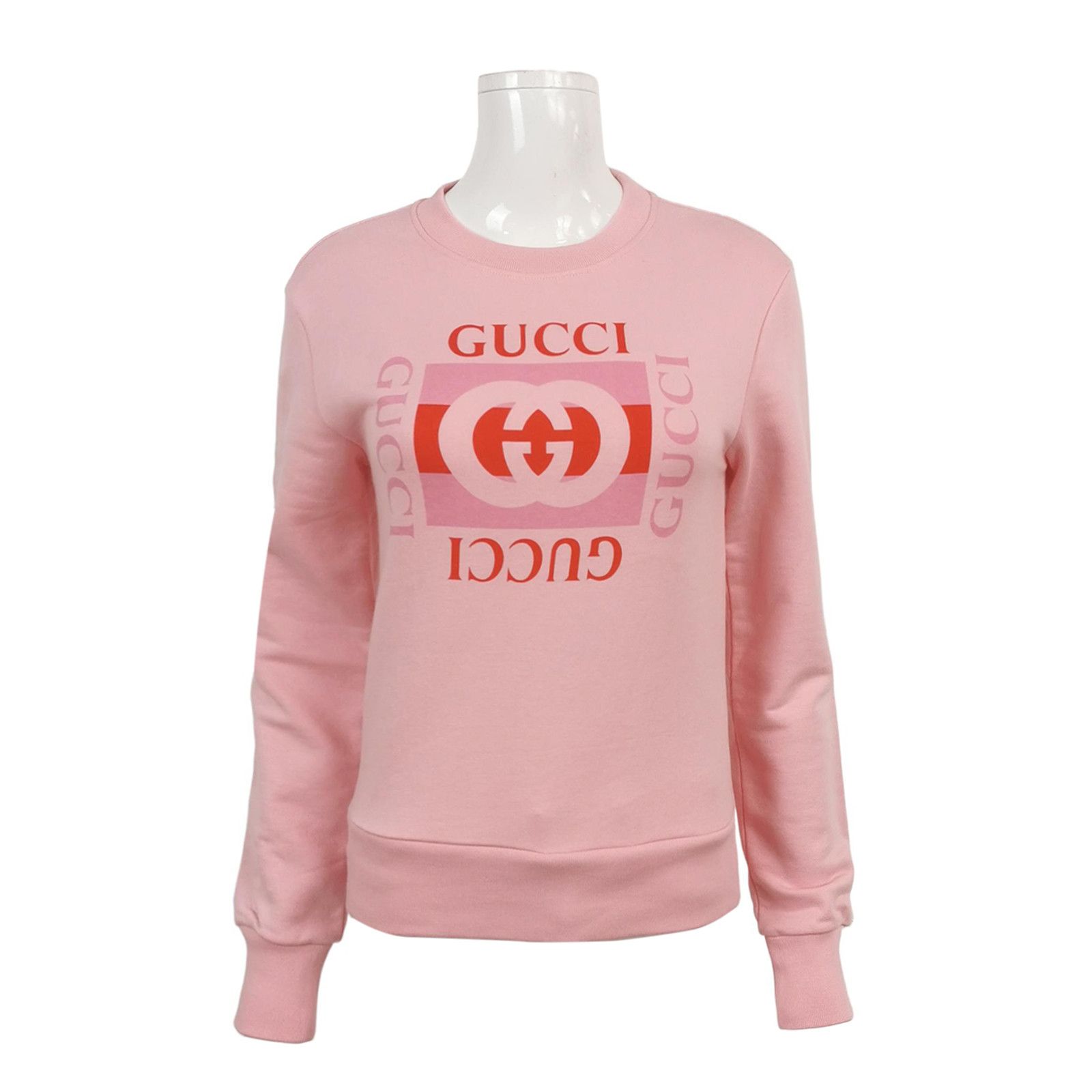 Gucci Gucci Logo Sweatshirt Pink Size XS Size XS / US 0-2 / IT 36-38 - 1 Thumbnail