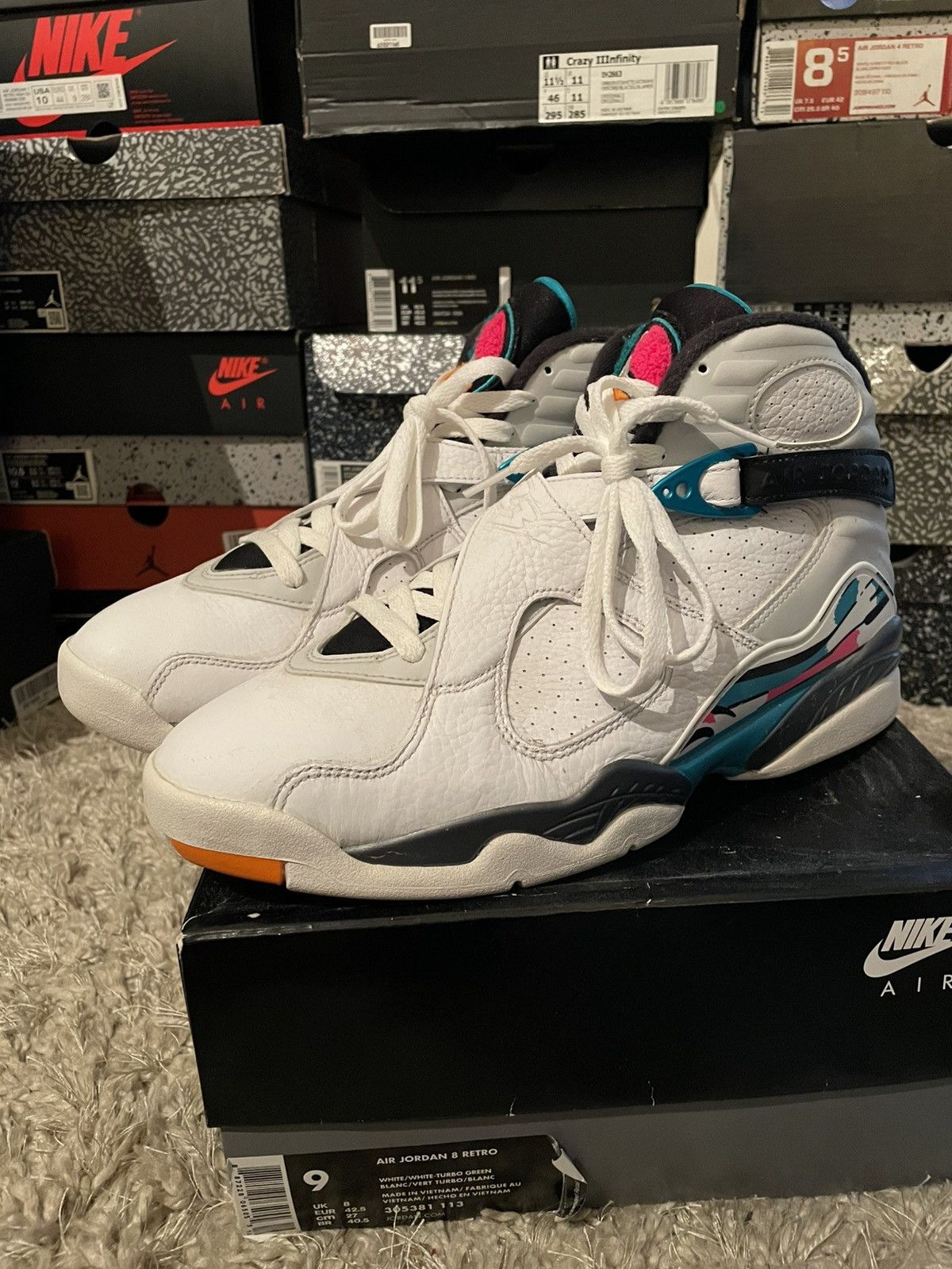 Jordan Brand Jordan 8 South Beach Size US 9 / EU 42 - 1 Thumbnail