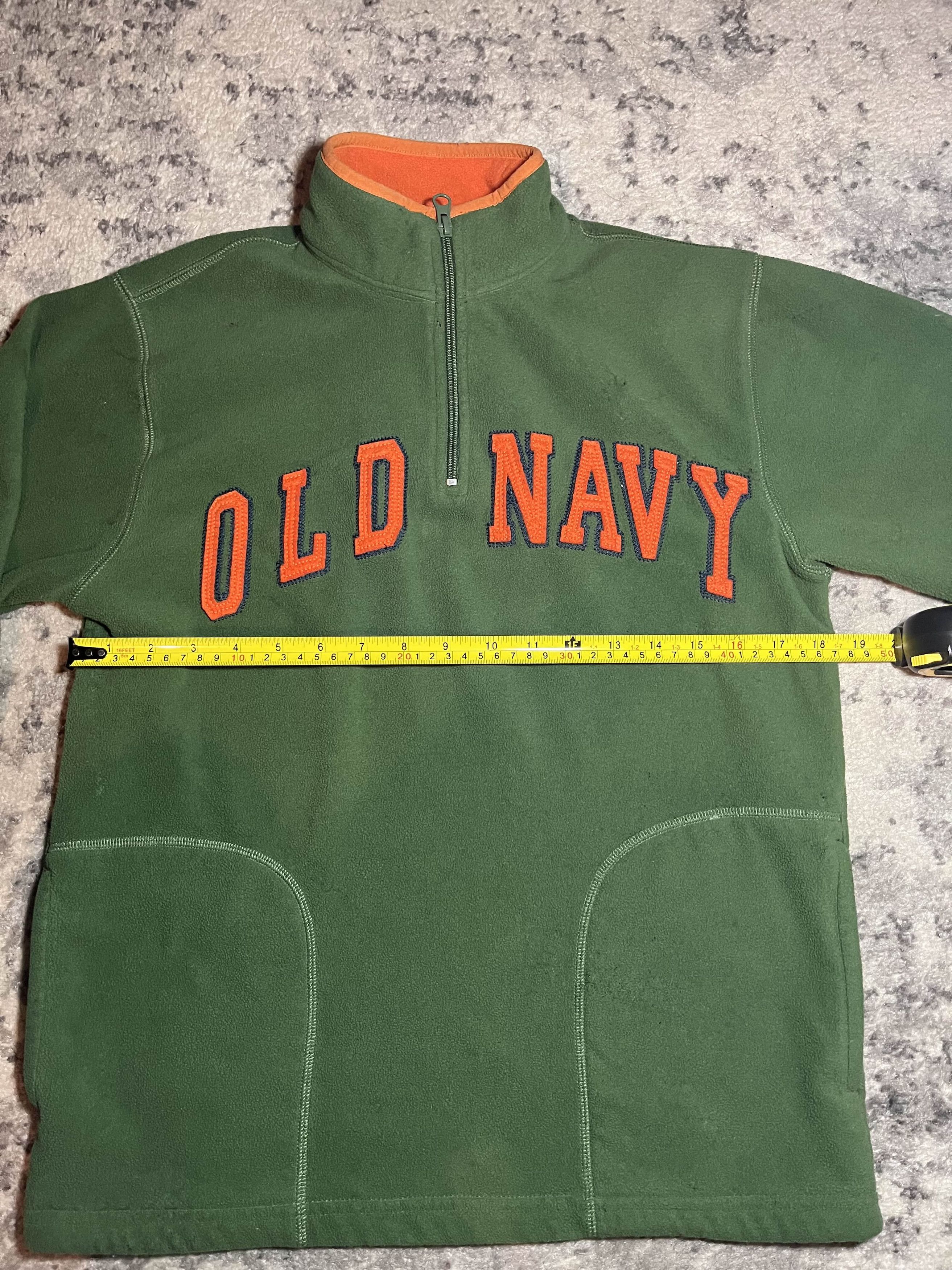 Old Navy Y2K Old Navy Orange and Green Fleece Quarter Zip Size US S / EU 44-46 / 1 - 5 Thumbnail