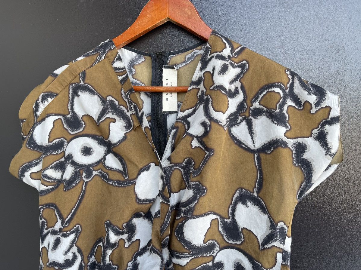 Marni Marni Ruffle All Over Pattern Silk Dress – Made in Italy 🇮🇹 Size XS / US 0-2 / IT 36-38 - 2 Thumbnail