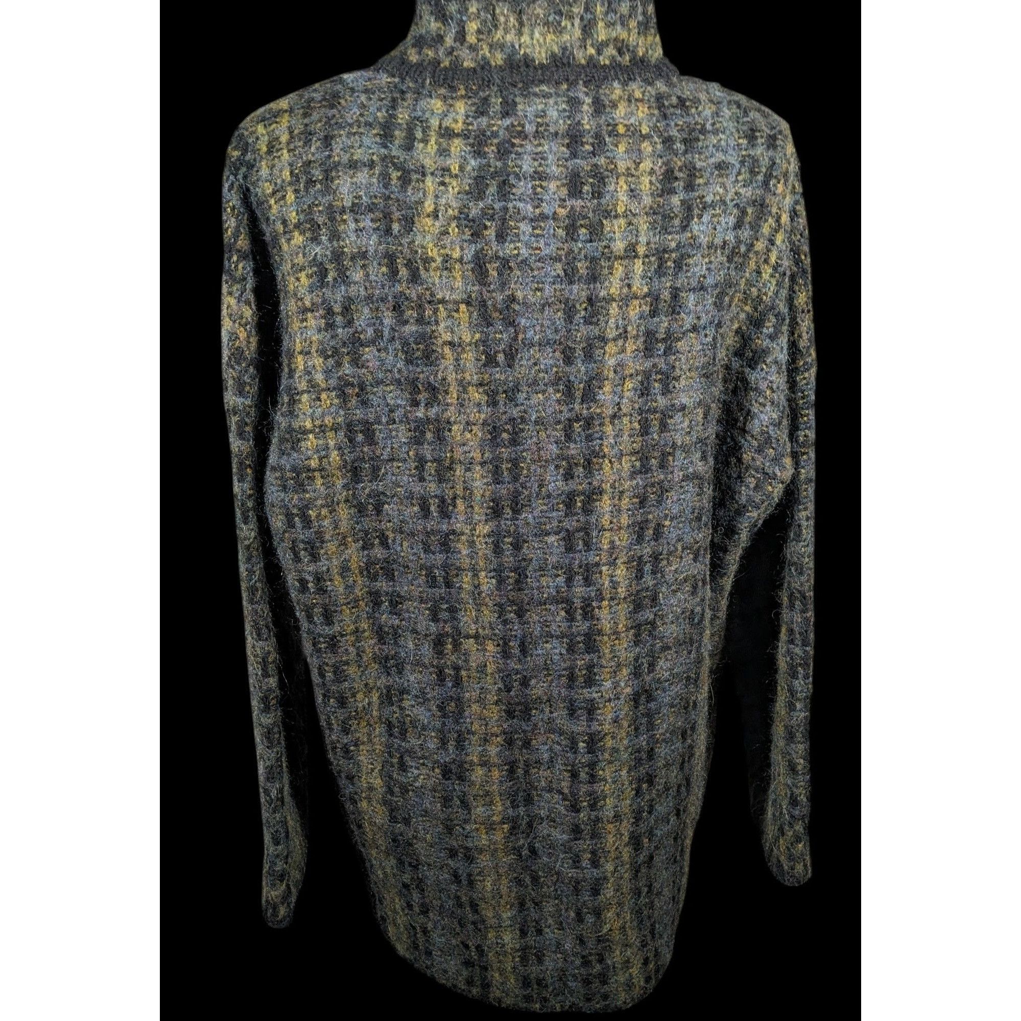 Other Vintage Lineamaglia Italian Alpaca Mohair Earth Tone Cardiga Size L / US 10 / IT 46 - 2 Thumbnail