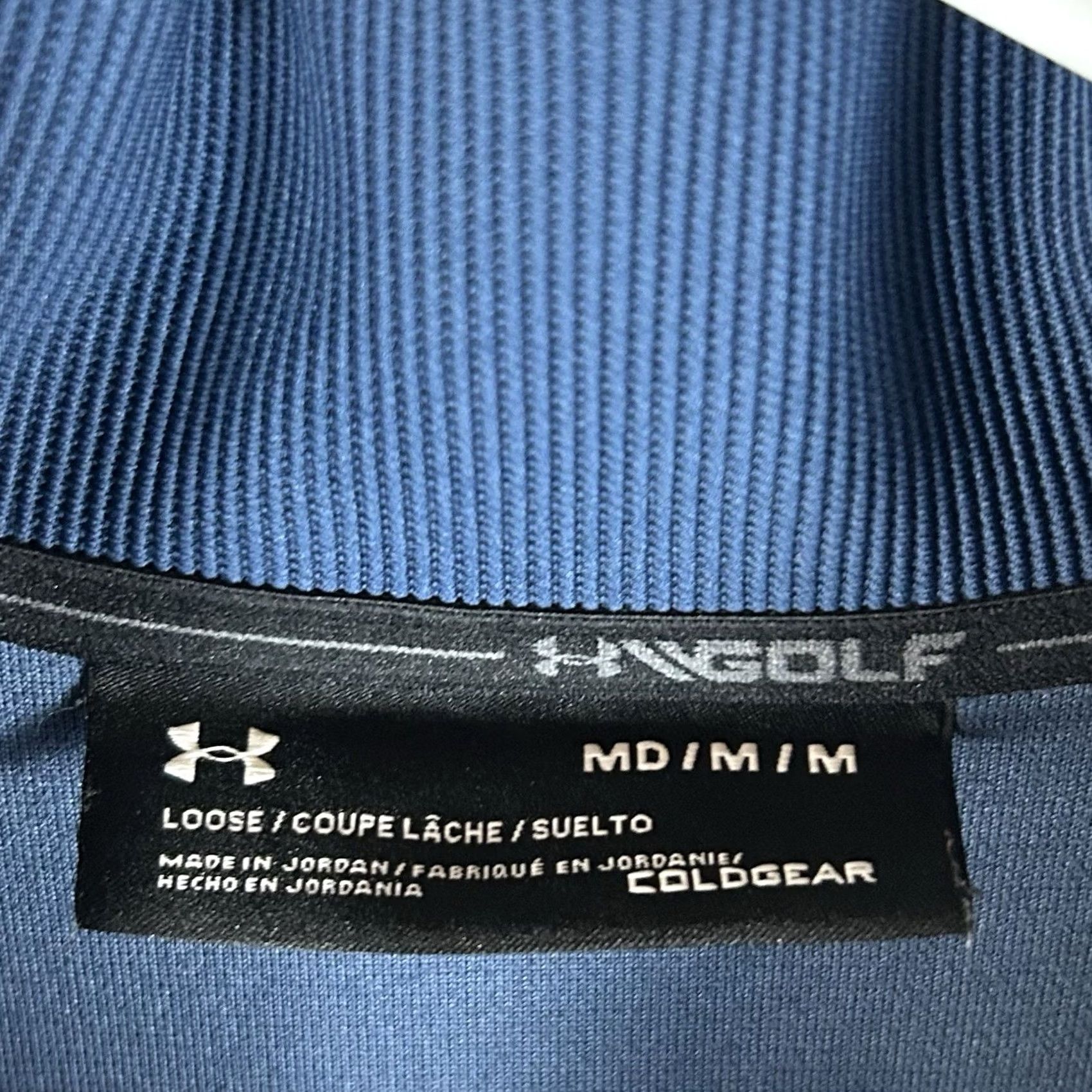 Under Armour Under Armour Golf Storm Cold Gear 1/4 Snap Pullover Mens M Blue Mock Neck Pullover Sports Logo Storm Size US M / EU 48-50 / 2 - 3 Thumbnail