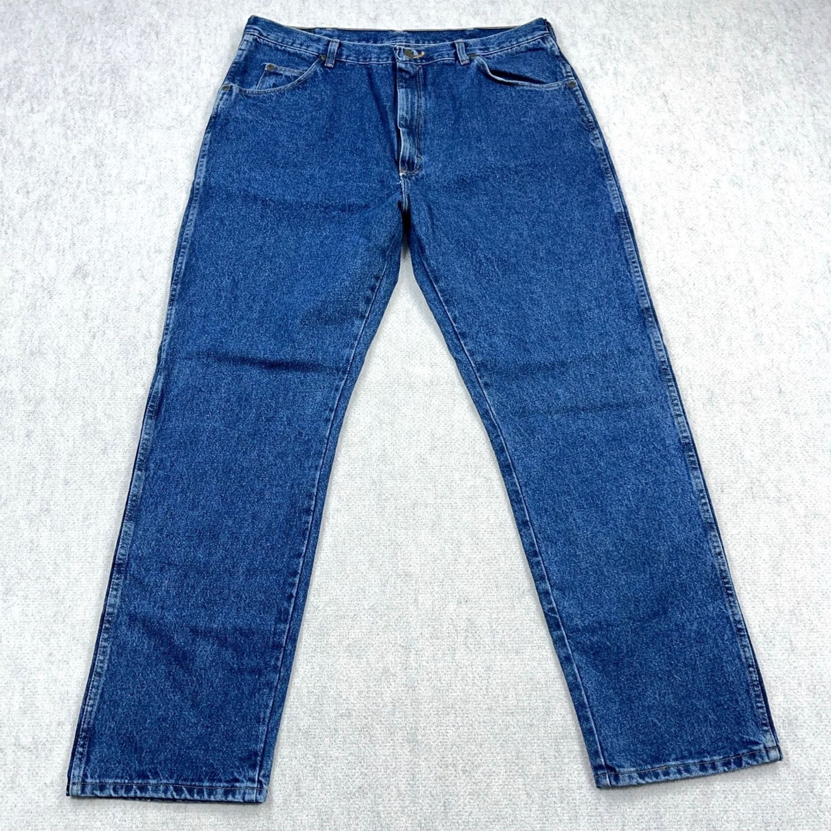 Wrangler Wrangler Jeans Men 40x32 Regular Fit Straight Med Wash Five Star Denim NEW Size US 40 / EU 56 - 3 Thumbnail
