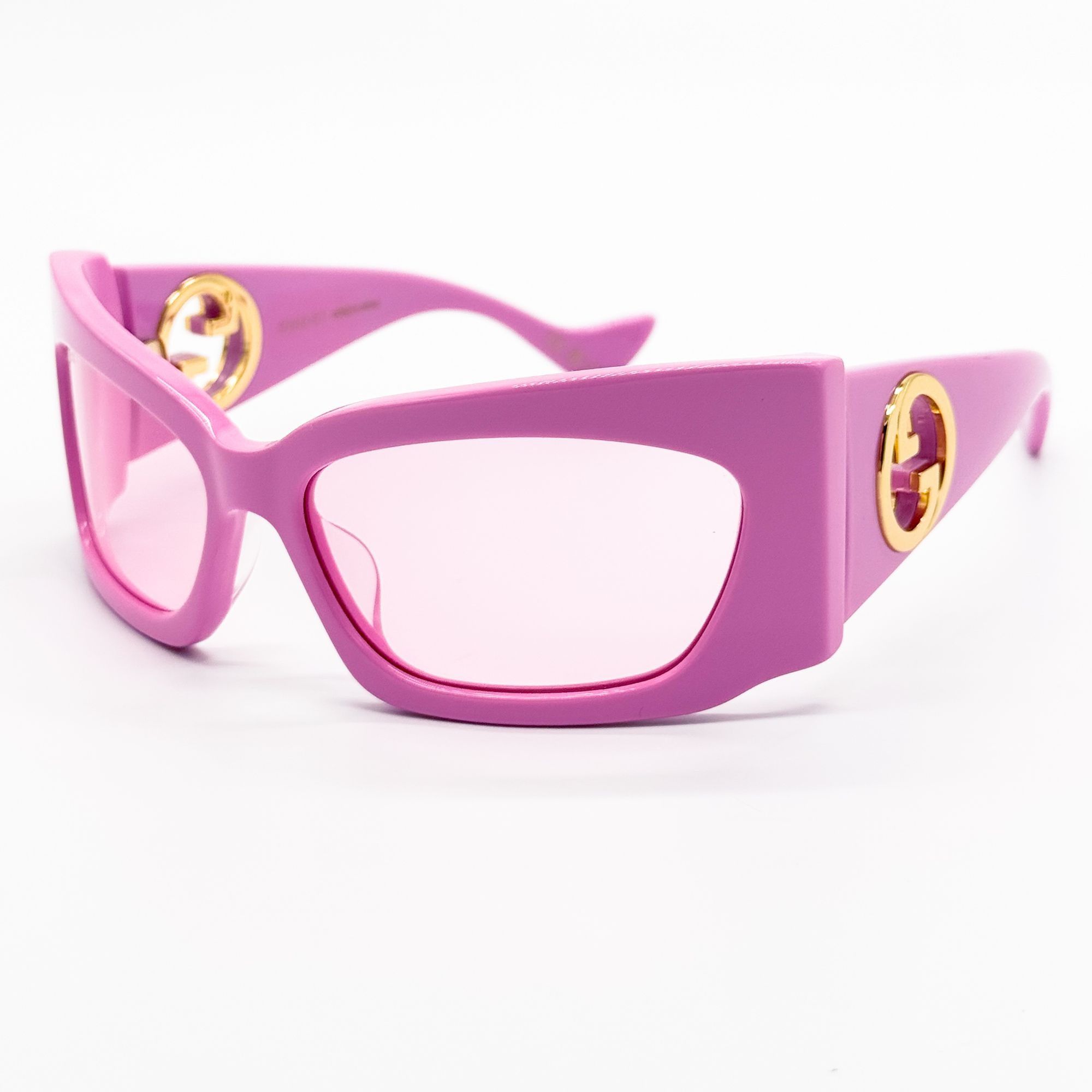 Gucci NEW GUCCI GG1412S 003 PINK SHIELD WOMEN SUNGLASSES GUCCI Size ONE SIZE - 3 Thumbnail