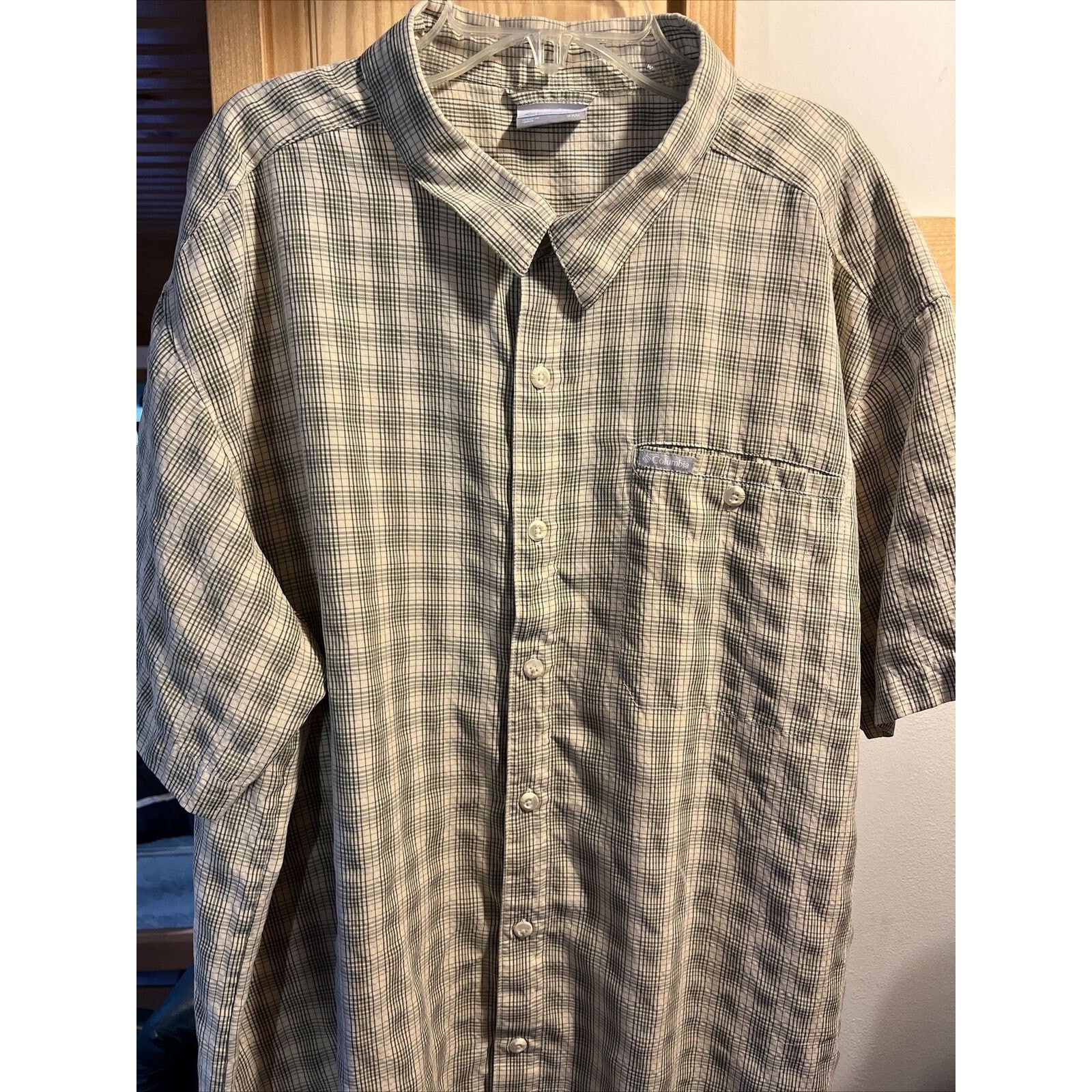 Columbia Columbia Sportswear Men’s XXL Beige Check SS Cotton Shirt Size US XXL / EU 58 / 5 - 7 Thumbnail
