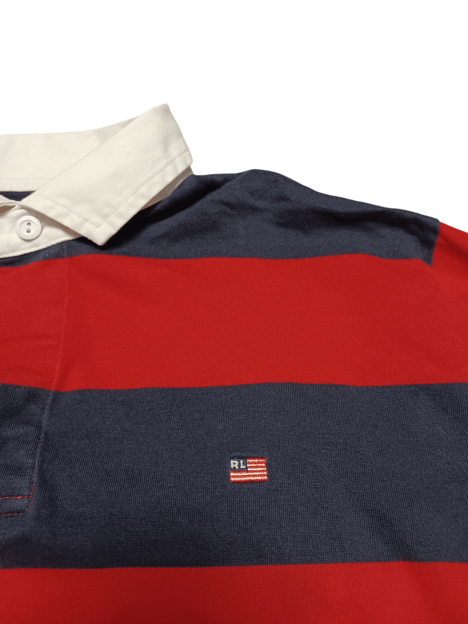 Polo Ralph Lauren VINTAGE POLO RALPH LAUREN STRIPED RUGBY SHIRT POLO JEANS Size US XL / EU 56 / 4 - 2 Thumbnail