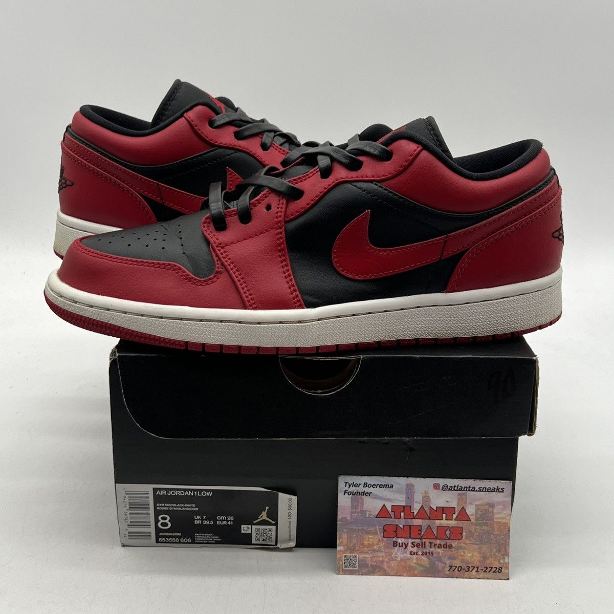 Nike Air Jordan 1 Low Reverse Bred Size US 8 / EU 41 - 1 Thumbnail