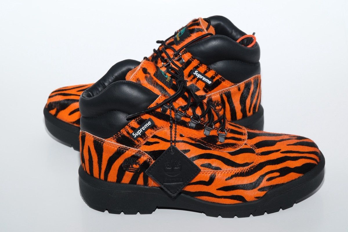 Supreme × Timberland Timberland Supreme Field Boot Tiger Mens 8.5 Orange Zebra Size US 8.5 / EU 41-42 - 8 Thumbnail