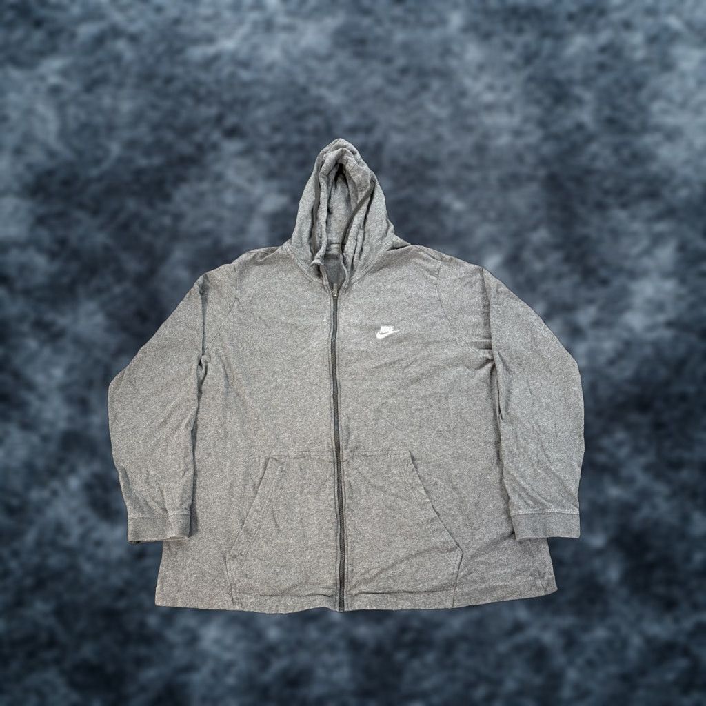 Nike Nike Hoodie Mens 3XL Full Zip Sweatshirt Lightweight Gray Pullover Fleece Zip Size US XXL / EU 58 / 5 - 1 Thumbnail