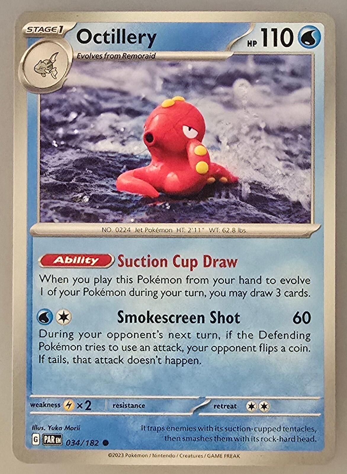 Pokemon Octillery 034/182 from the Paradox Rift Size ONE SIZE - 1 Thumbnail