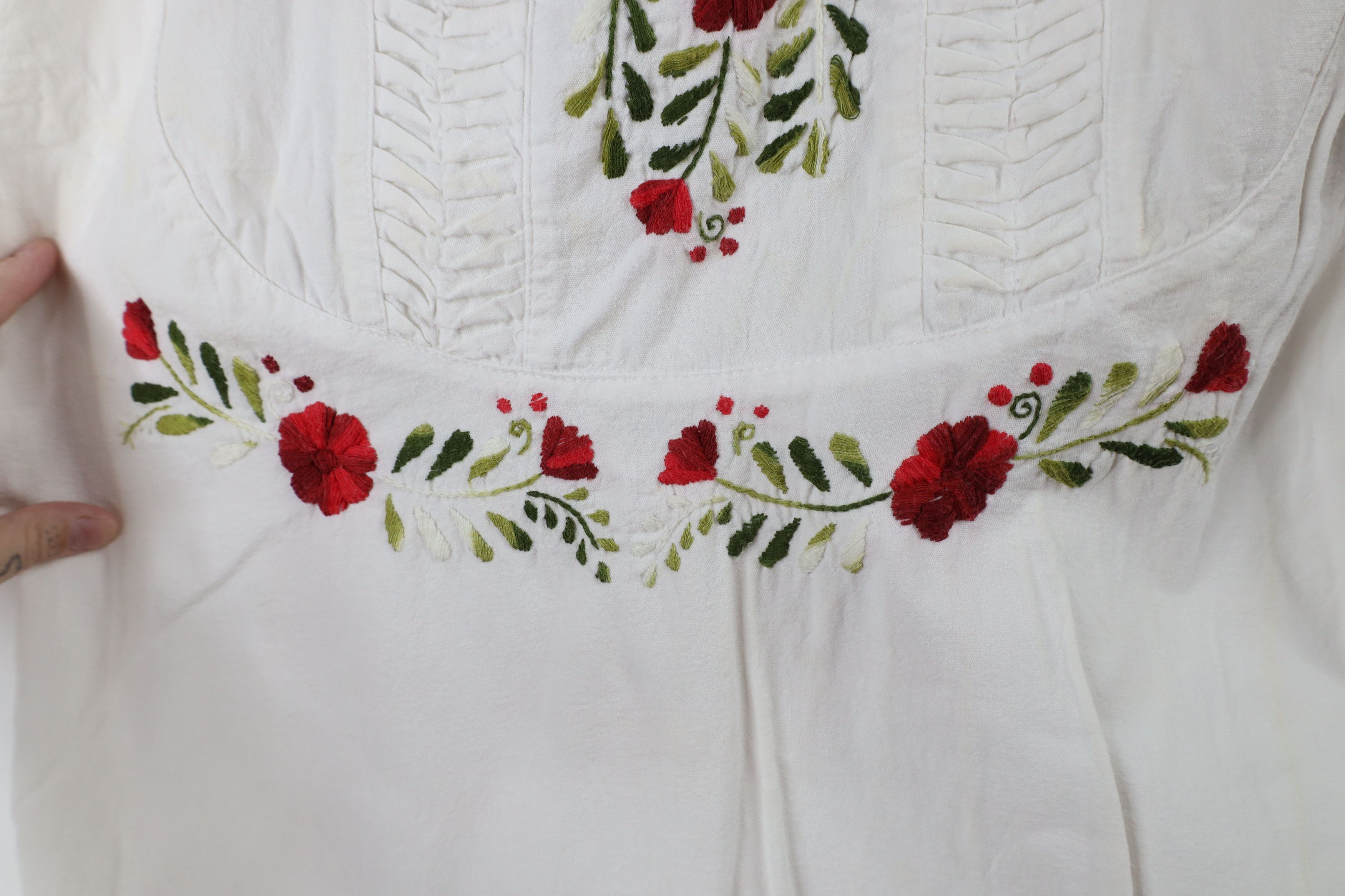 Vintage Vintage 70s Streetwear Embroidered Flower Boho Chic Shirt Size L / US 10 / IT 46 - 6 Thumbnail