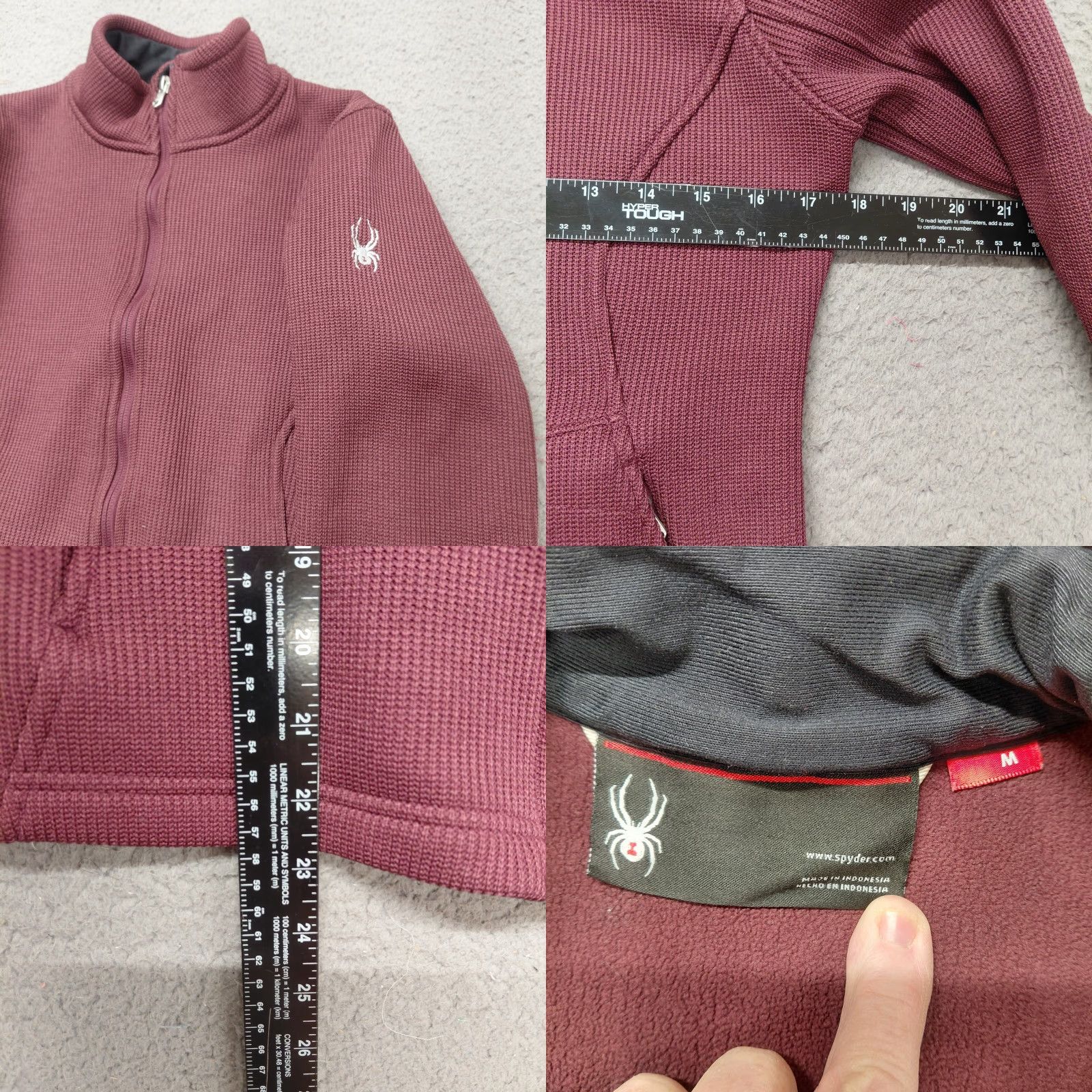 Spyder SPYDER ENDURE Jacket Women's M Red Wine FULL-ZIP MID WEIGHT STRYKE FLEECE LINING Jacket Size M / US 6-8 / IT 42-44 - 8 Thumbnail