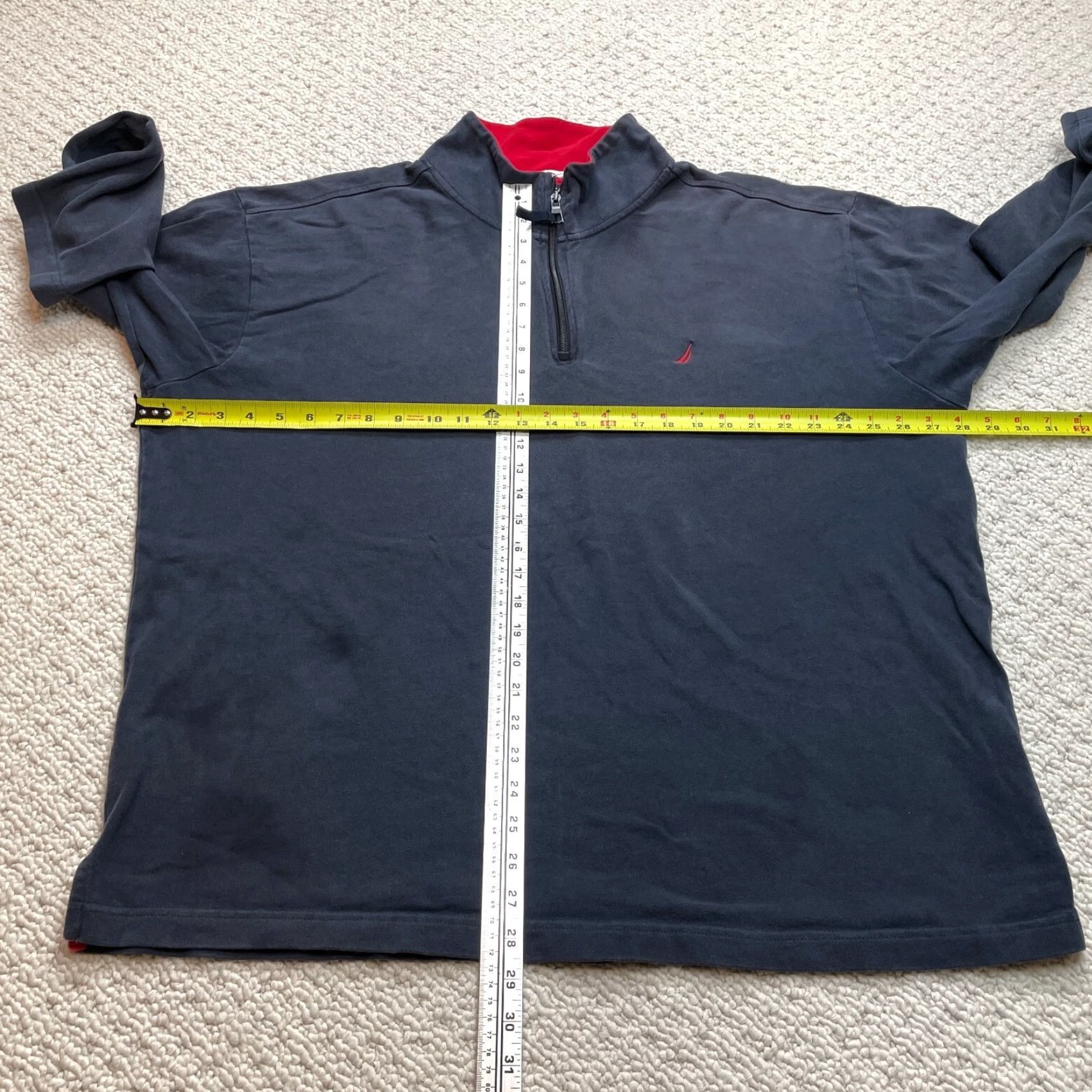 Nautica Nautica Jacket Mens 2XL Blue 1/4 Zip Pullover Solid Logo Cotton Windbreaker Regular Coat/ Jacket Mens 2XL Blue 1/4 Zip Size US XXL / EU 58 / 5 - 4 Thumbnail