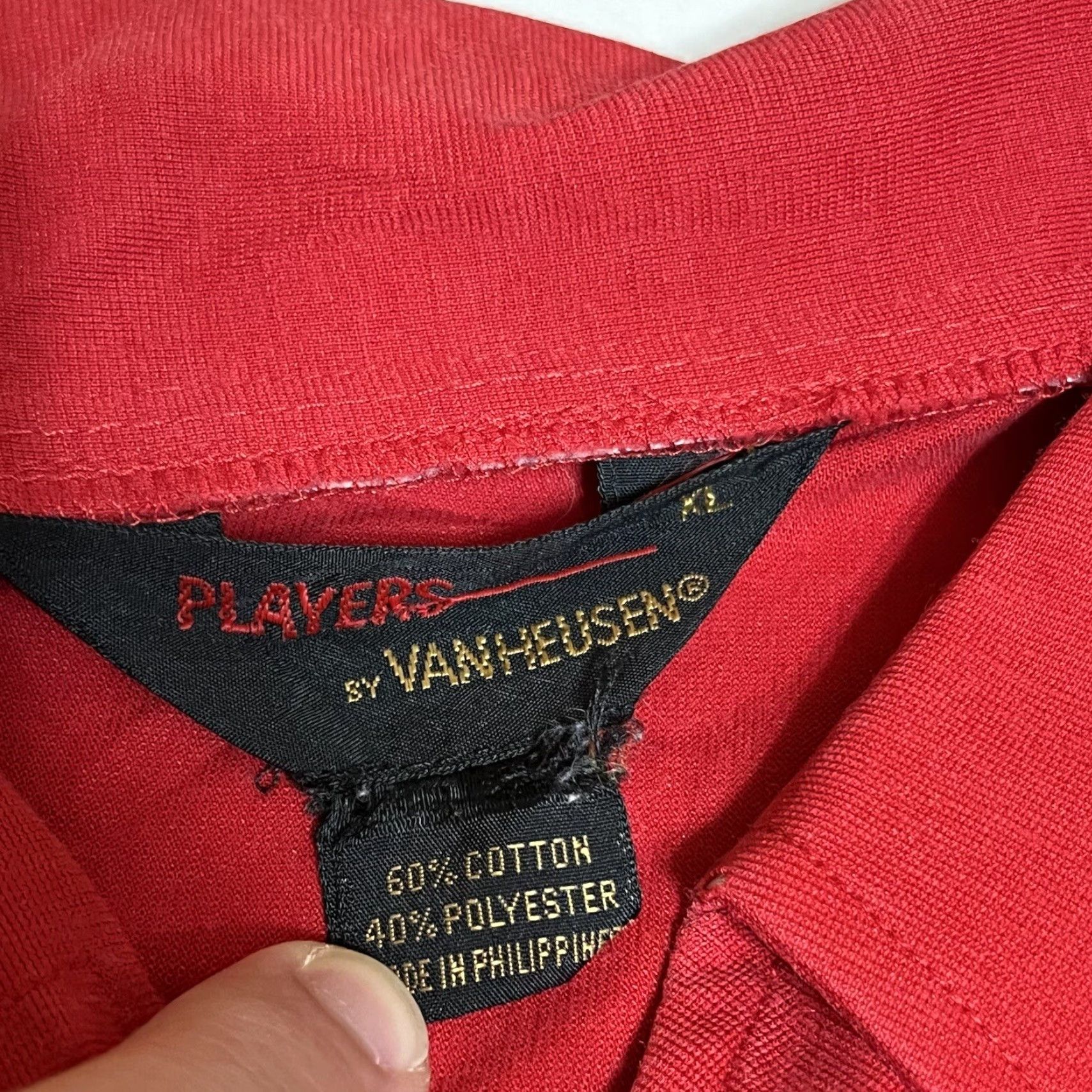Van Heusen VINTAGE Van Heusen Polo Shirt Men’s XL Red 80s Short Sleeve Cotton Blend Regular Polo Mens Size US XL / EU 56 / 4 - 7 Thumbnail