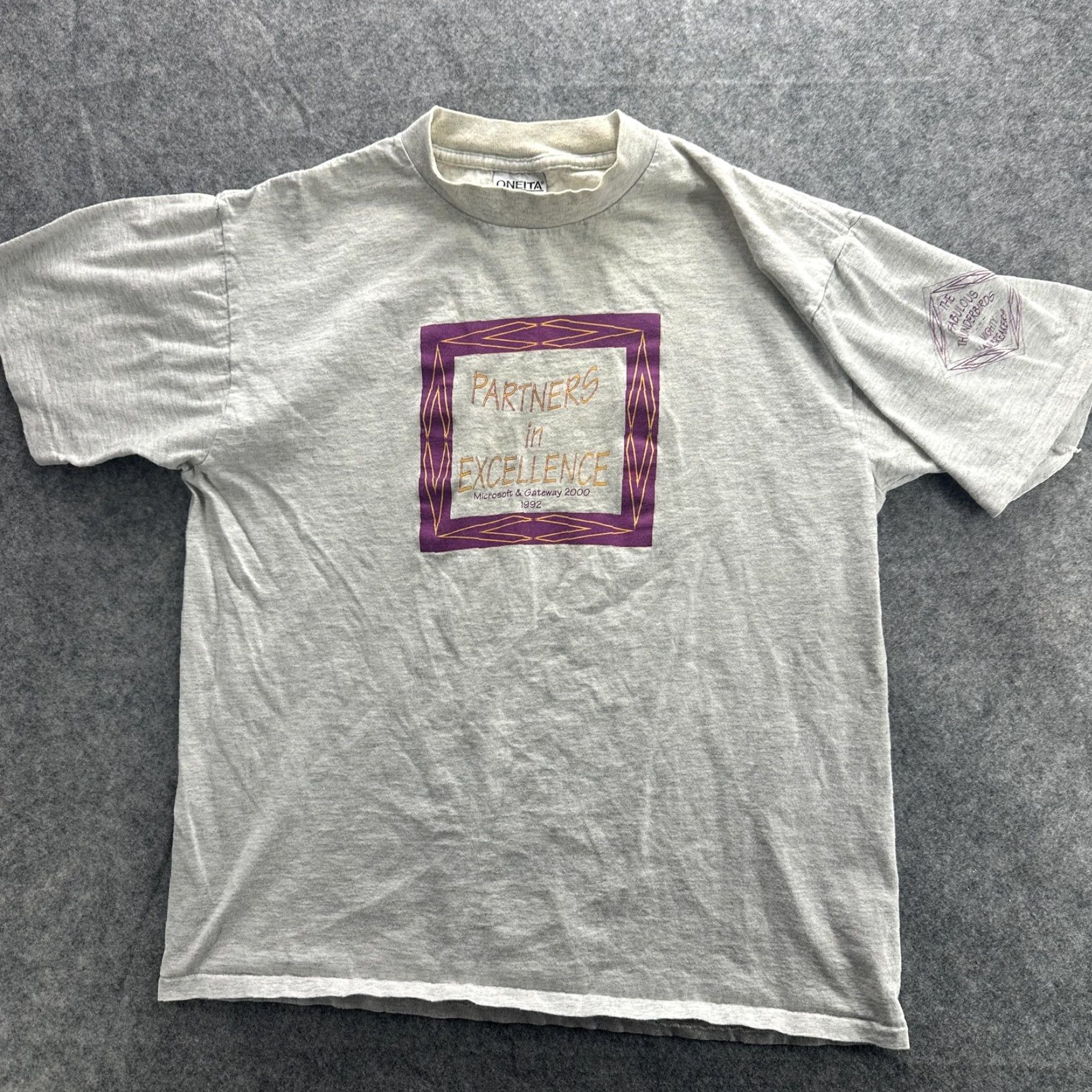 Vintage VINTAGE Microsoft Partners In Excellence T-Shirt Men Large 90s Band Promo Graphic Cotton Size US L / EU 52-54 / 3 - 2 Thumbnail