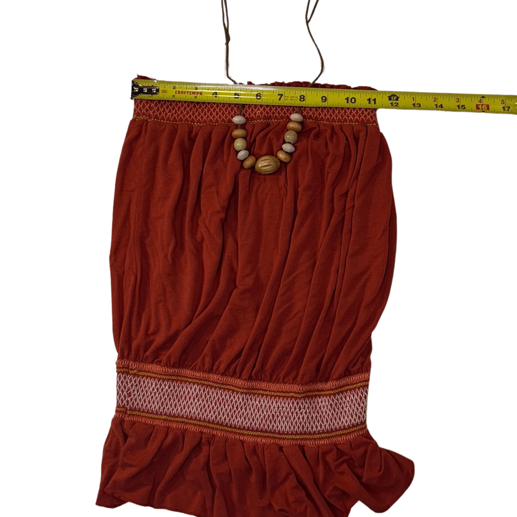 American Rag Boho Tube Top with Wooden Beading | Large | American Rag Size L / US 10 / IT 46 - 6 Thumbnail