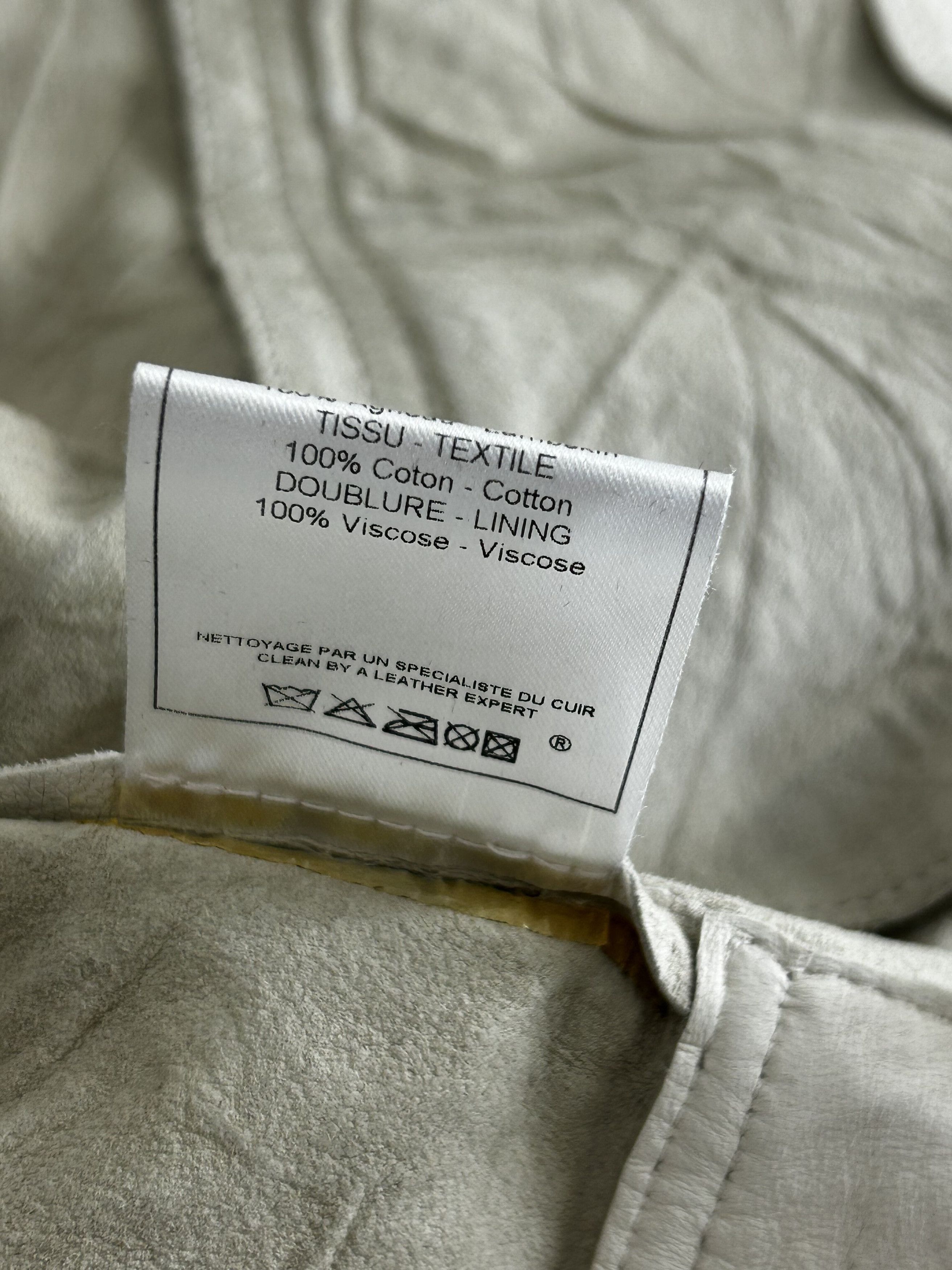 John Galliano John Galliano Lamb Skin Off White Classic Style Biker Jacket Size US XXL / EU 58 / 5 - 6 Thumbnail