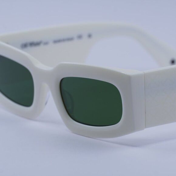 Off-White Off-White OERI141 CARY 0155 Sunglasses White Rectangle Frame Size ONE SIZE - 4 Thumbnail