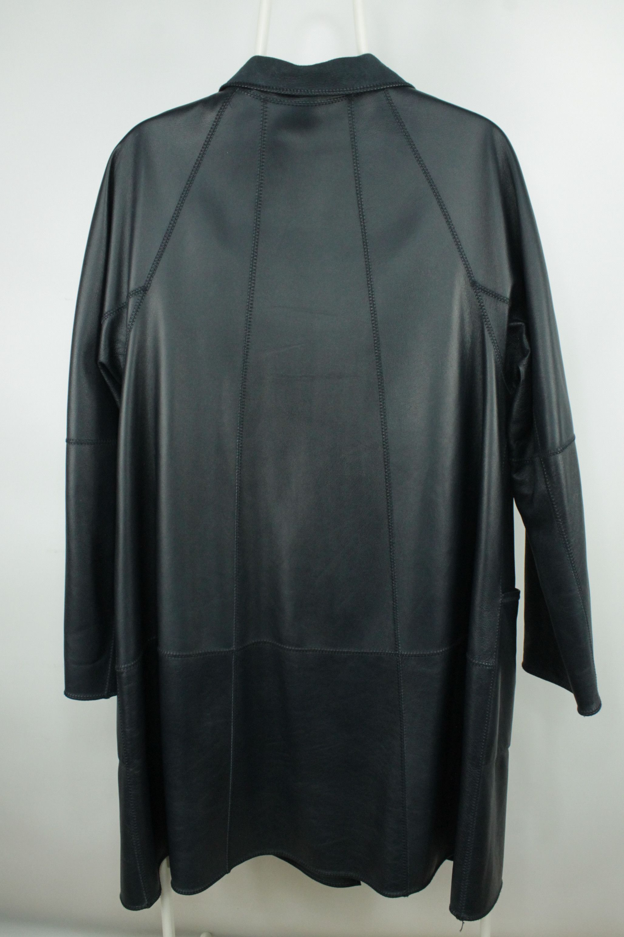 Other Friitala Finland Reversible Blue Leather Coat Jacket Women's Size L / US 10 / IT 46 - 7 Thumbnail