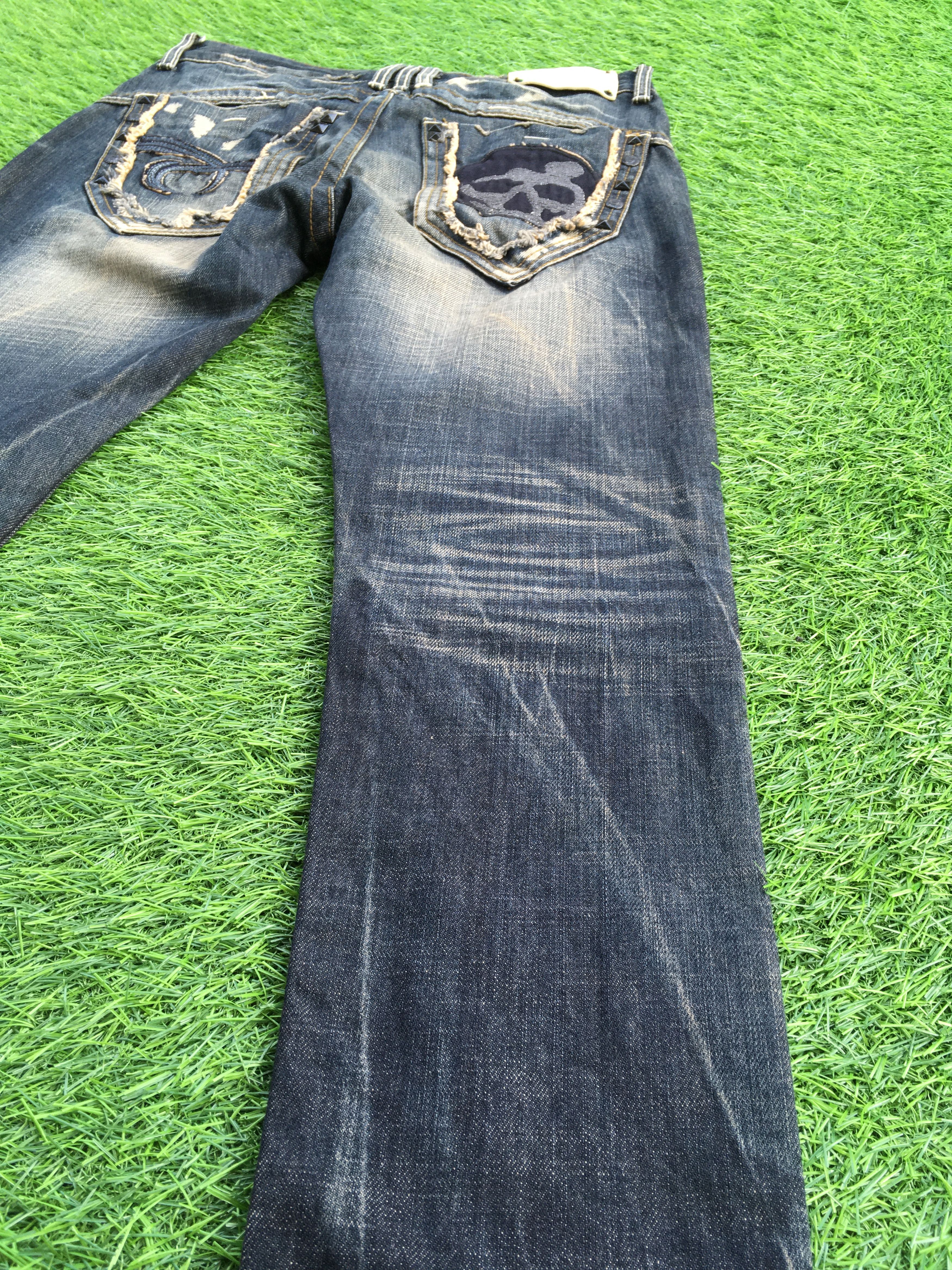 Japanese Brand Japanese Skull Denim Low Waist Flared Denim Jeans, D-1199 Size 26" / US 2 / IT 38 - 6 Thumbnail